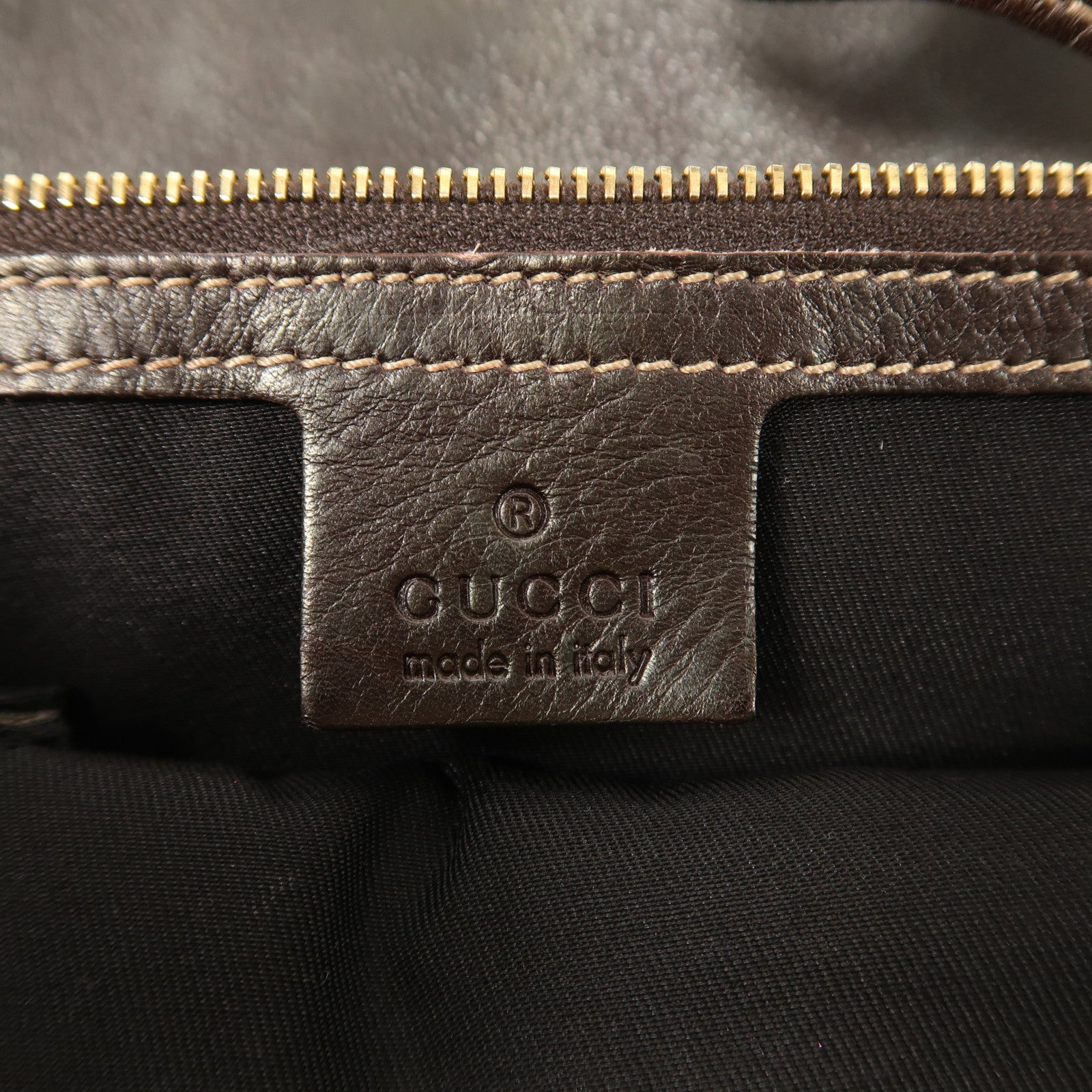 GUCCI GG GHW Tote Bag 154399 Canvas Brown/Black