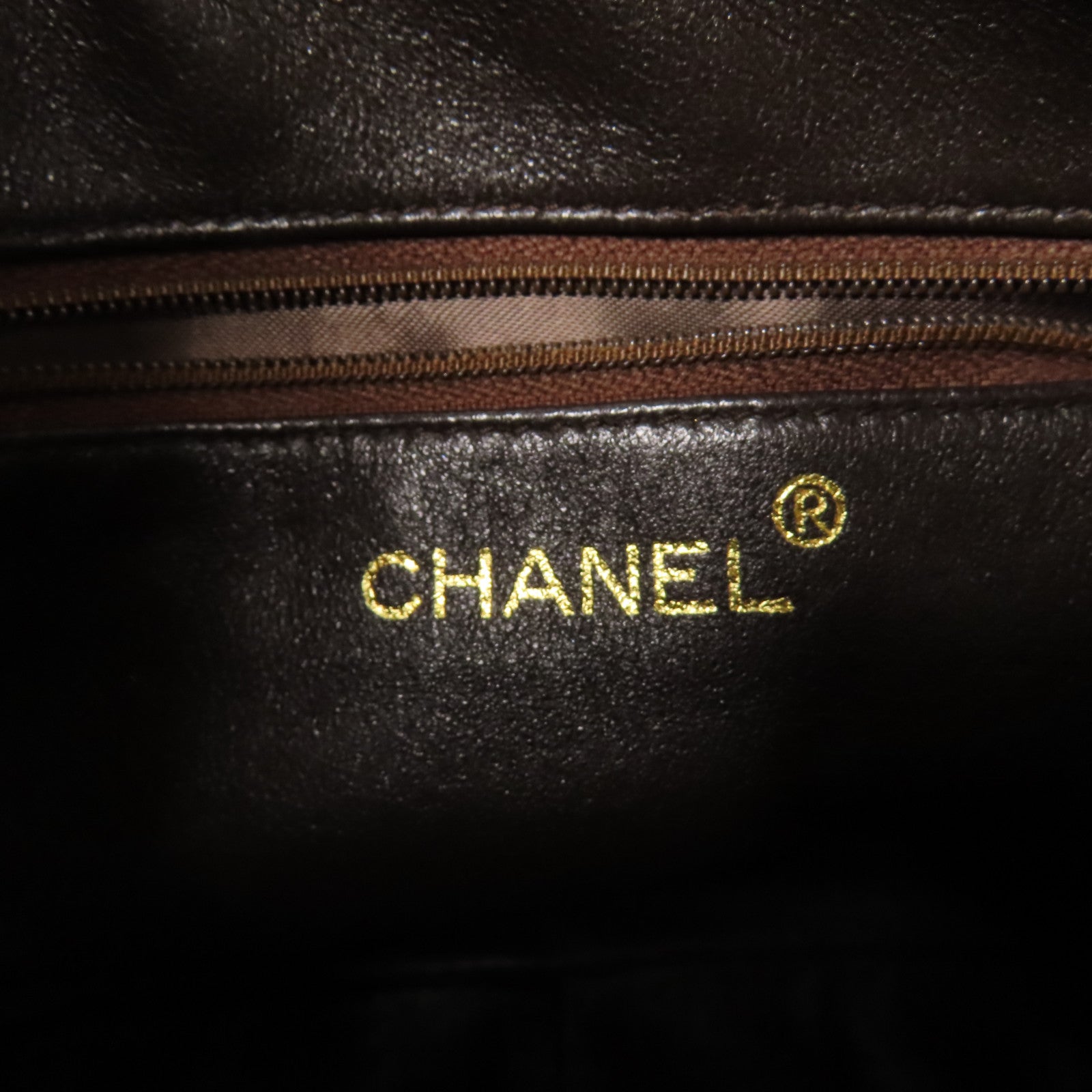 CHANEL 羊皮皮革Vintage Chain Shoulder金扣肩背袋