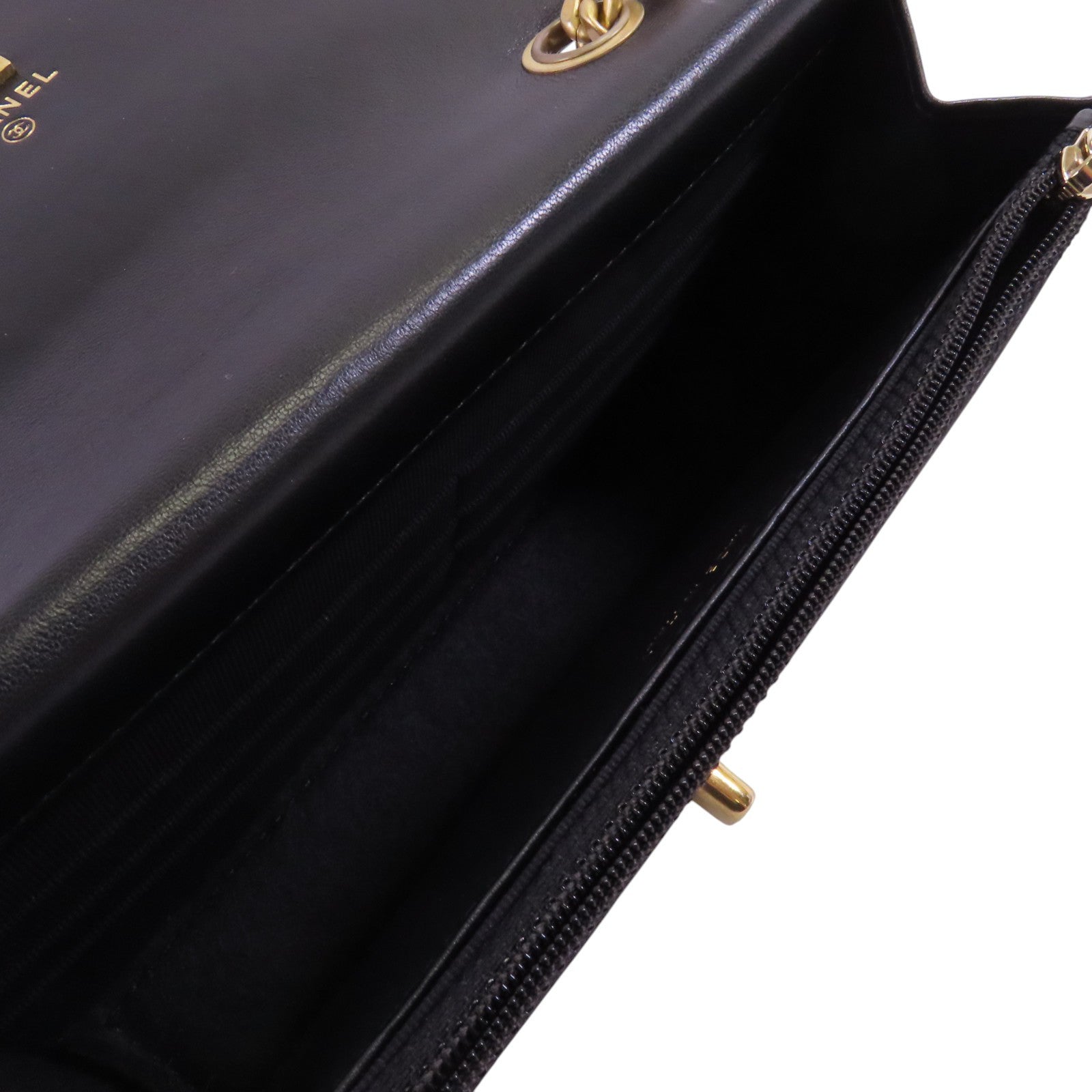 CHANEL 羊皮皮革WOC Gold Ball Adjustable金扣鏈帶錢包肩背袋