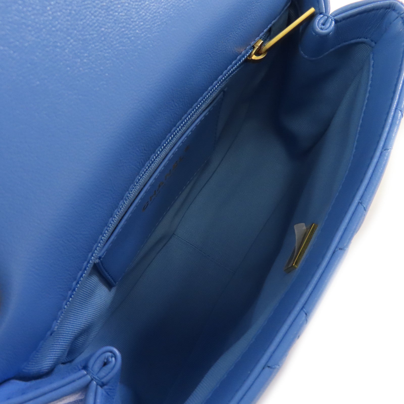 CHANEL 【激減優惠】菱格羊皮皮革Chain Shoulder Bag金扣鏈帶肩背袋藍色