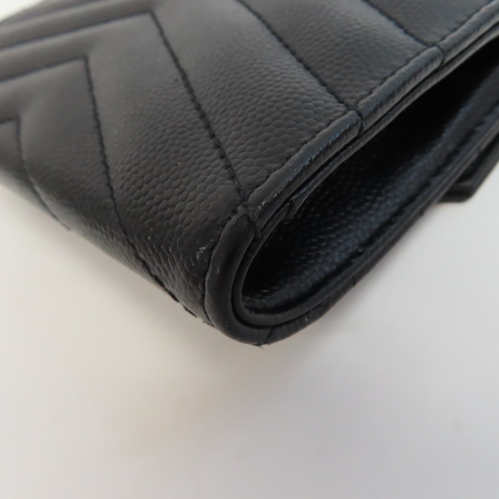 SAINT LAURENT 牛皮皮革Card Case金扣卡片套黑色