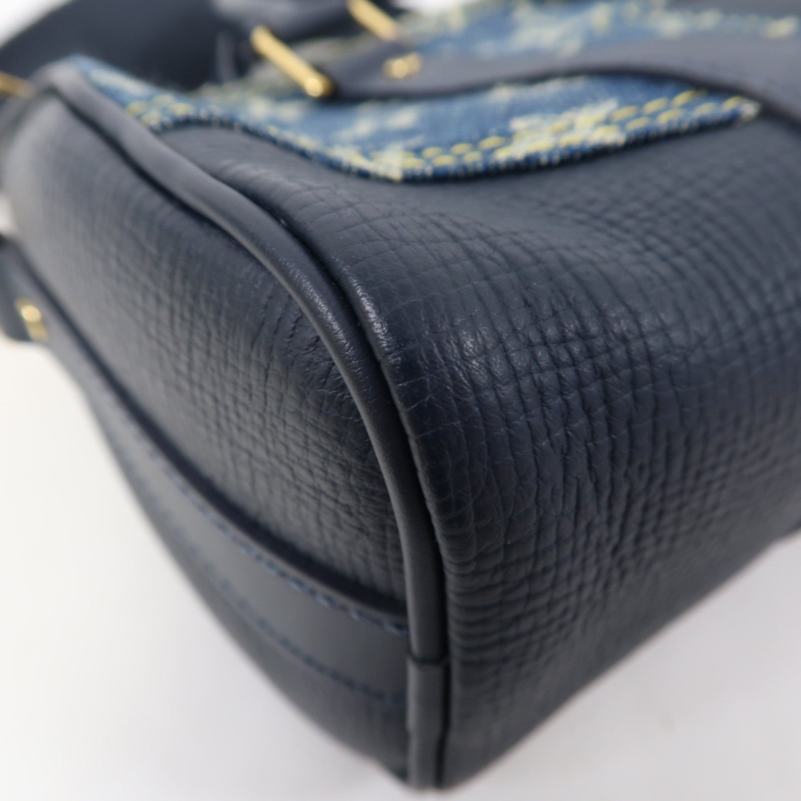 LOUIS VUITTON Monogarm Denim Nigo Keepall XS Bag金扣手挽肩背兩用袋藍色