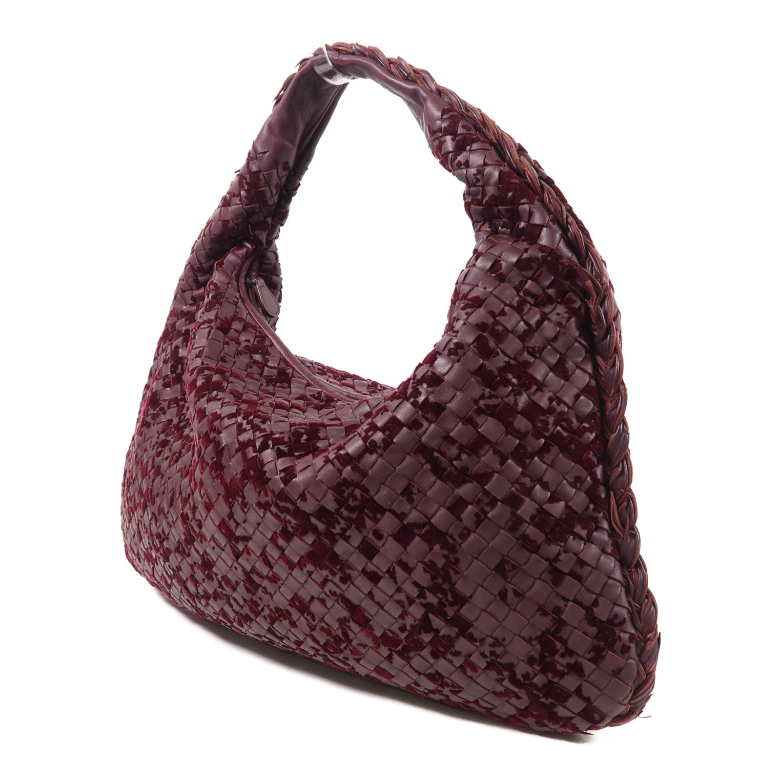 BOTTEGA VENETA 織紋皮革/天鵝絨Shoulder Bag肩背袋