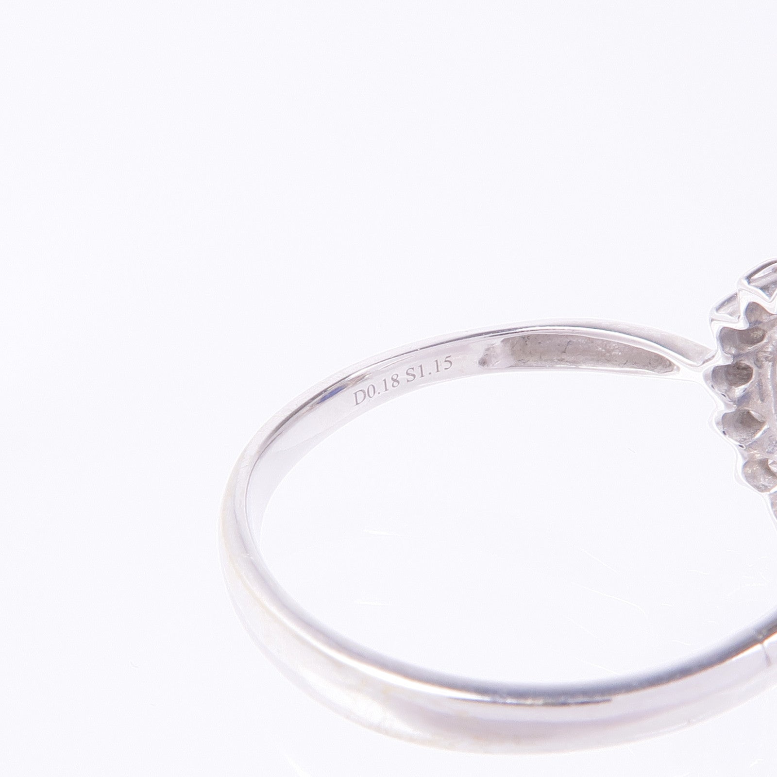 JEWELRY 18K白金Sapphire Diamond Ring藍寶石/鑽石戒指US#9.25