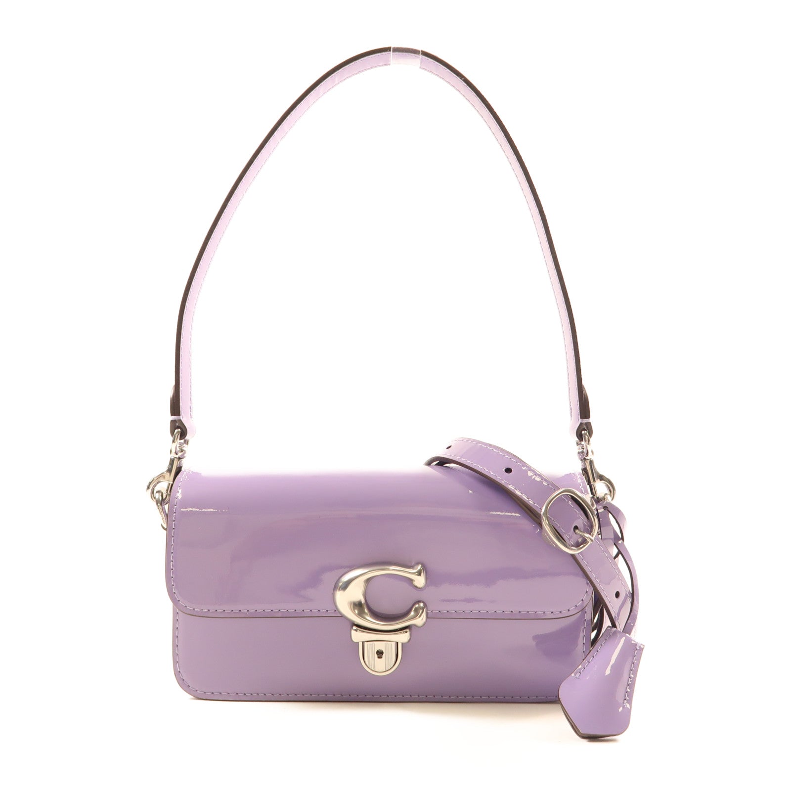 COACH 【激減優惠】漆皮皮革Shoulder Bag銀扣肩背袋