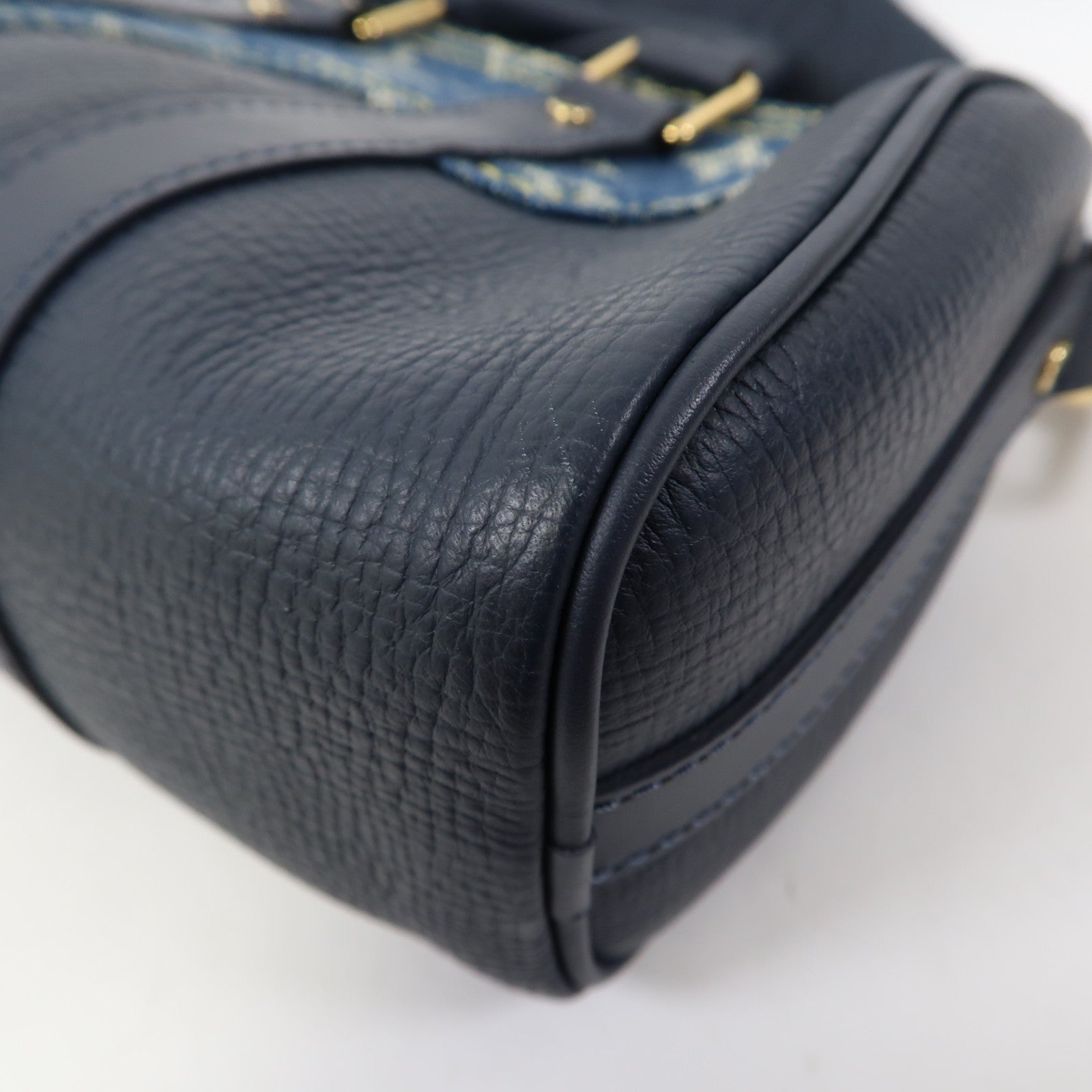 LOUIS VUITTON Monogarm Denim Nigo Keepall XS Bag金扣手挽肩背兩用袋藍色