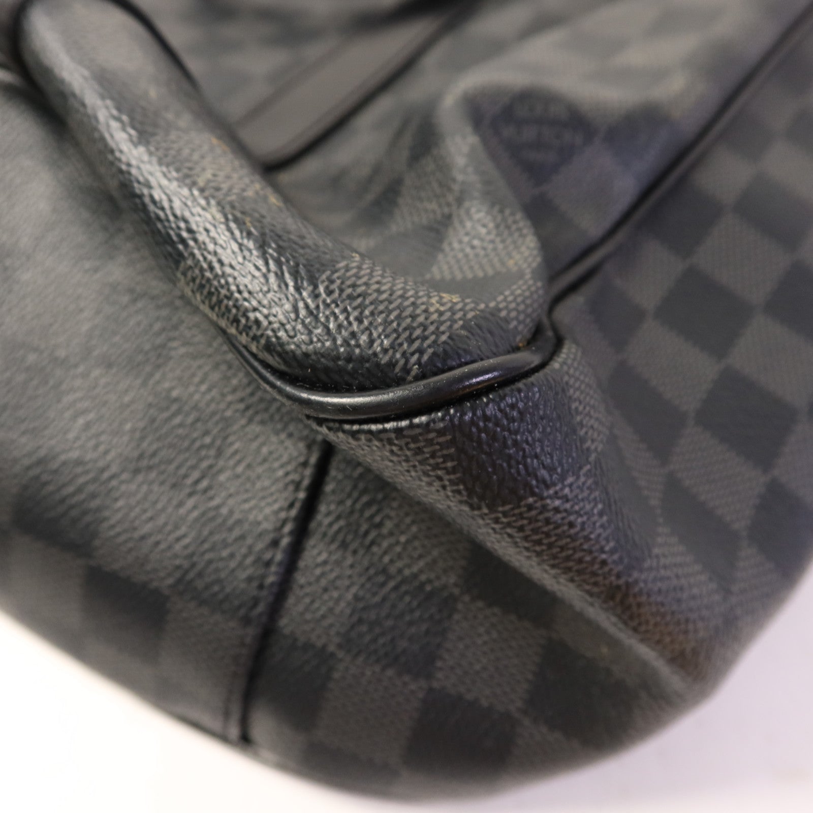 LOUIS VUITTON Damier Graphite Tadao PM銀扣手挽肩背兩用袋