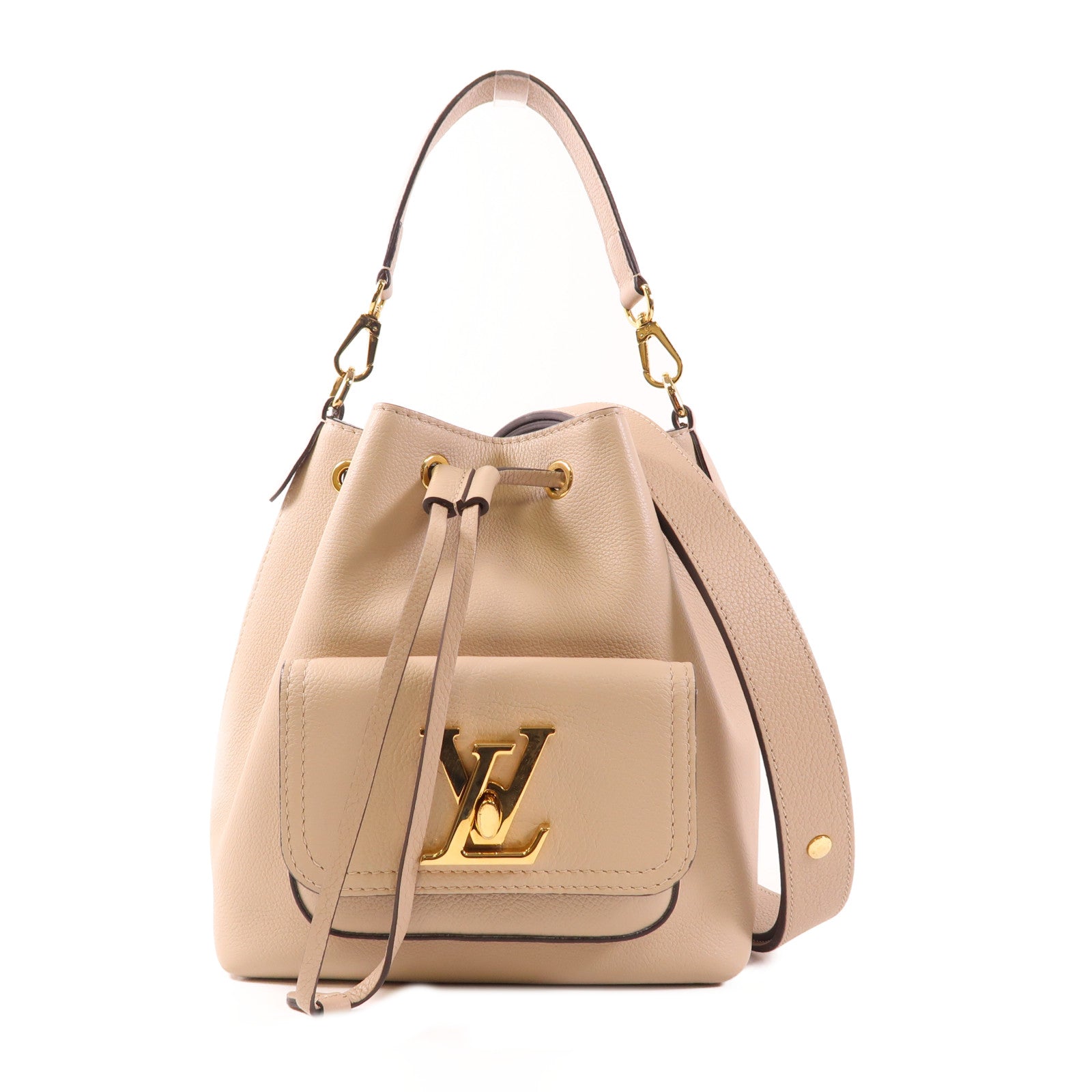 LOUIS VUITTON 牛皮皮革Lockme金扣手挽肩背兩用袋