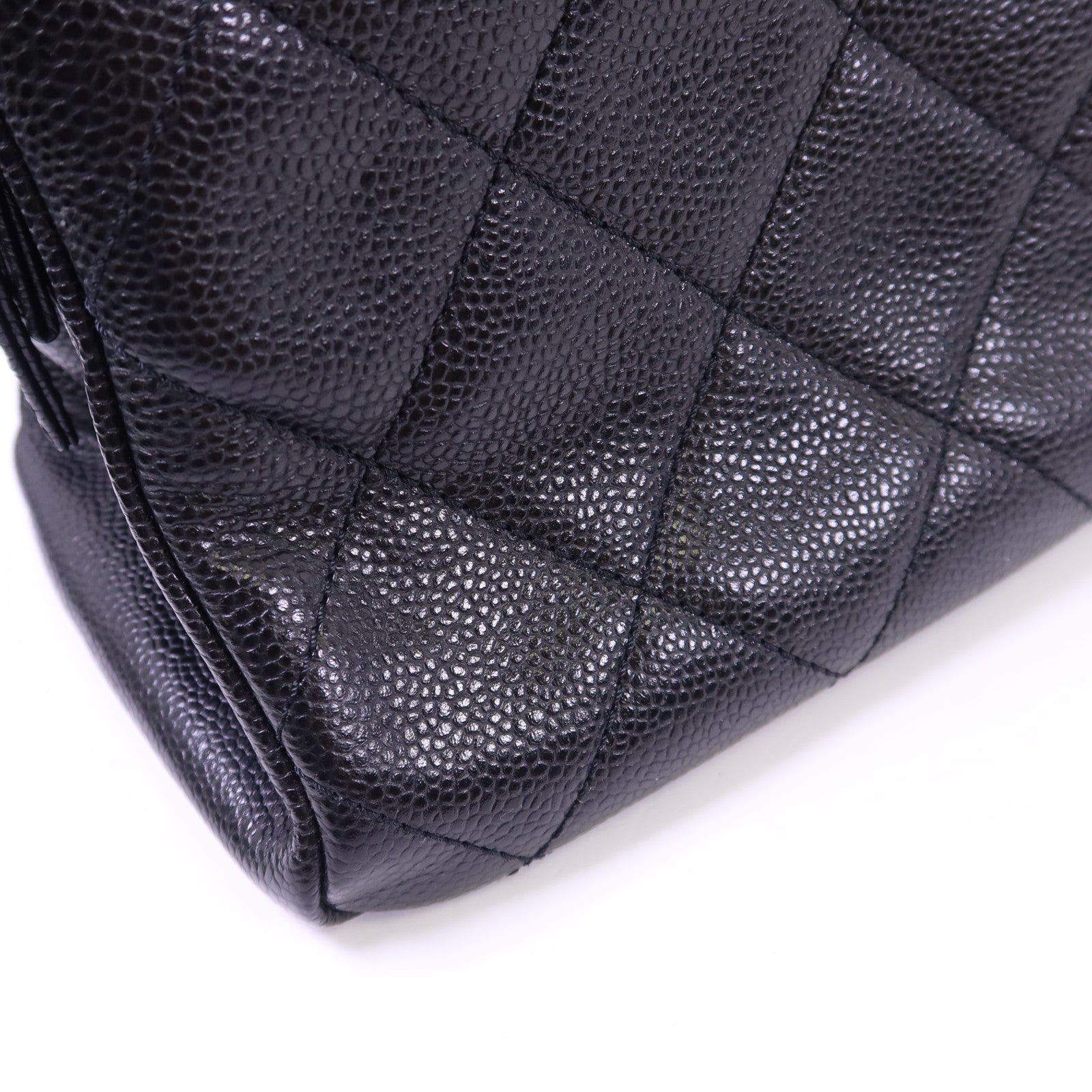 CHANEL 牛皮皮革Shoulder Bag銀扣鏈帶肩背袋