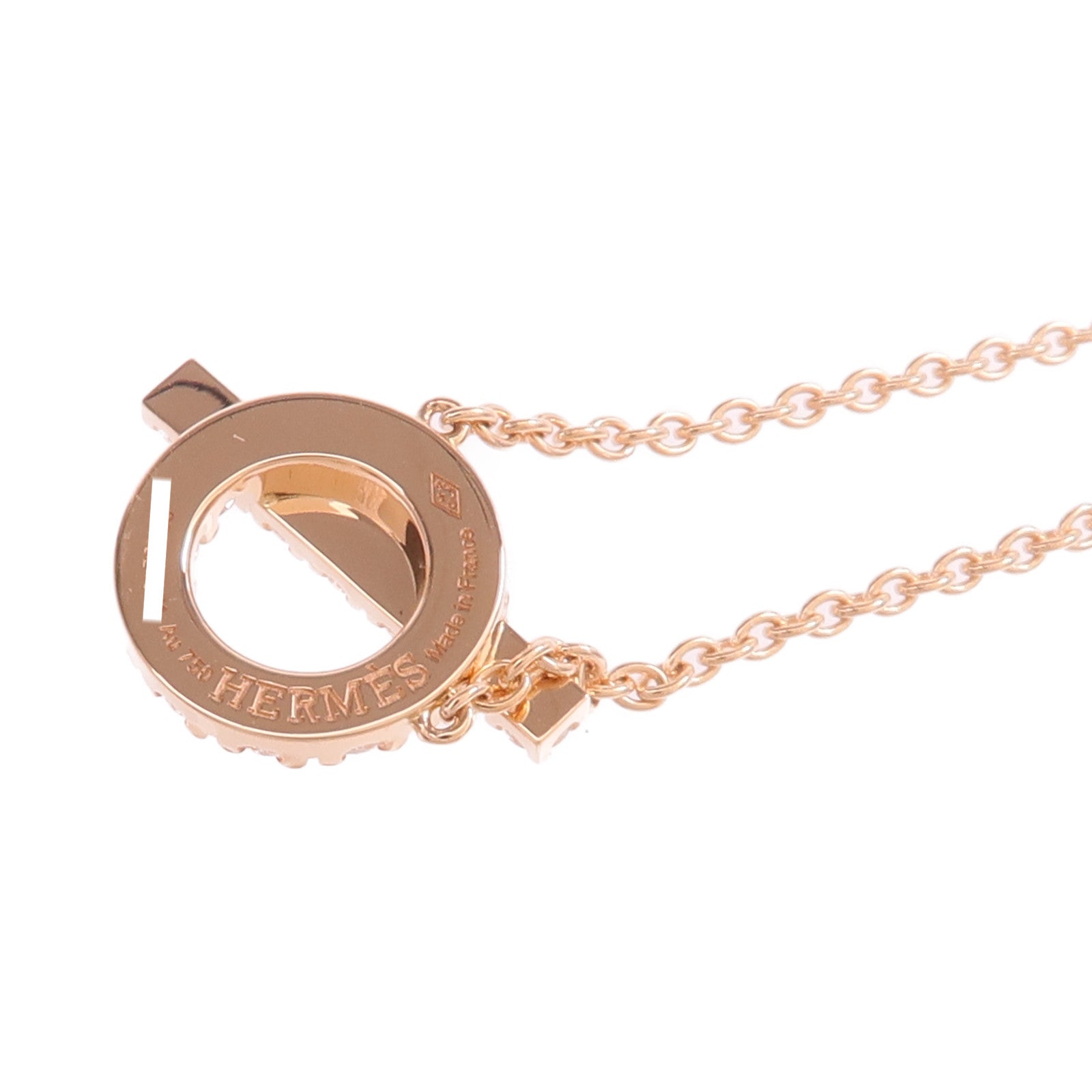 HERMES 【激減優惠】18K玫瑰金Finesse Pendant鑽石項鍊