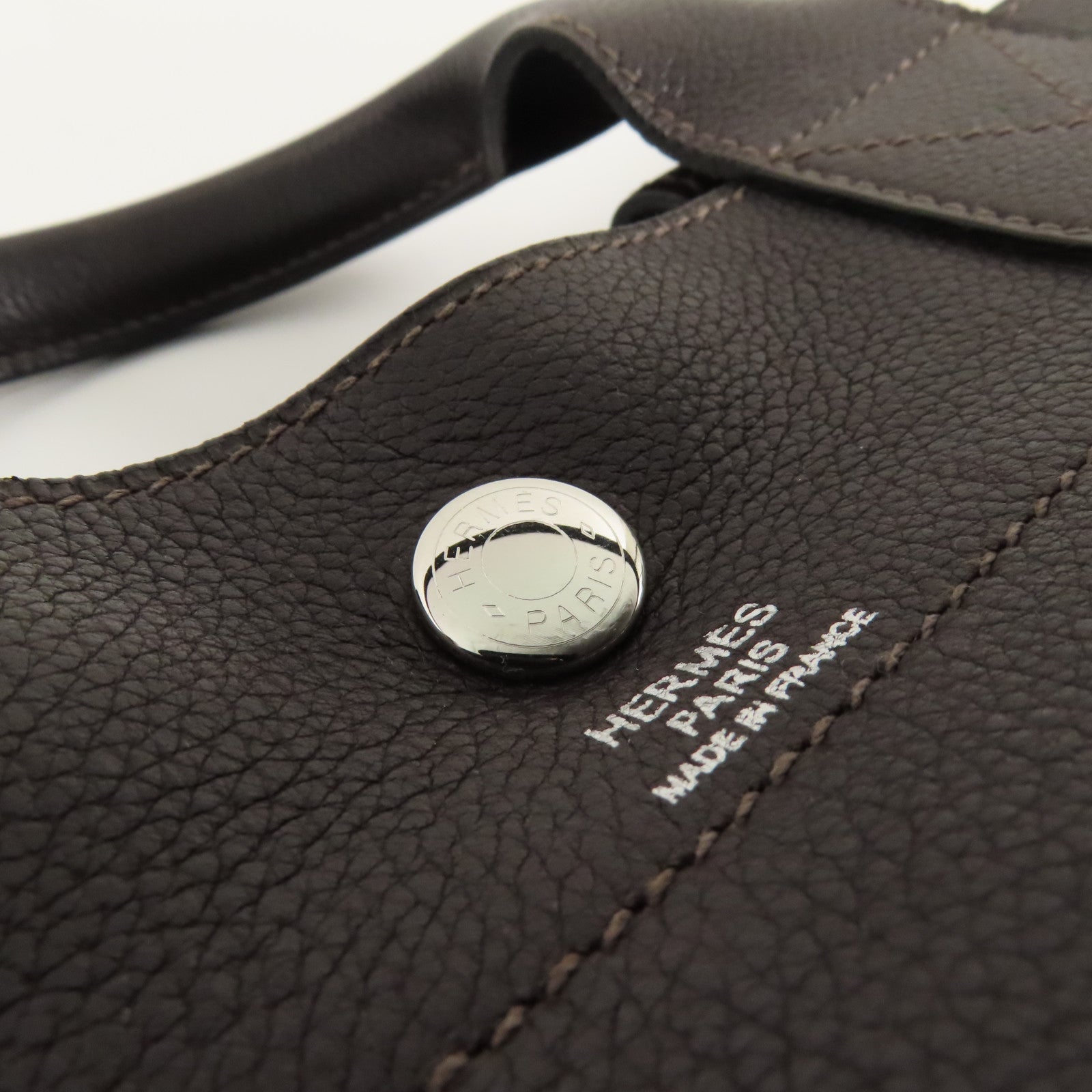 HERMES Sac Berlin 40 Tote Bag Evergrain Leather Chocolate