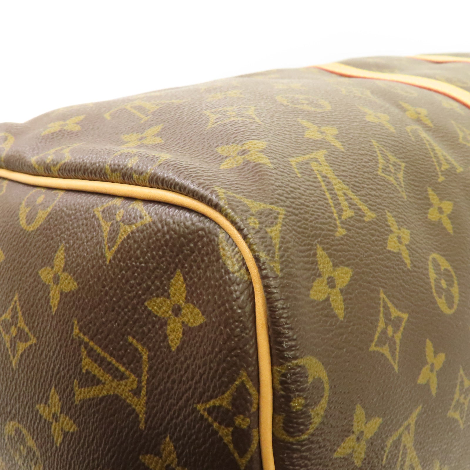 LOUIS VUITTON Monogram Keepall 50金扣波士頓包啡色
