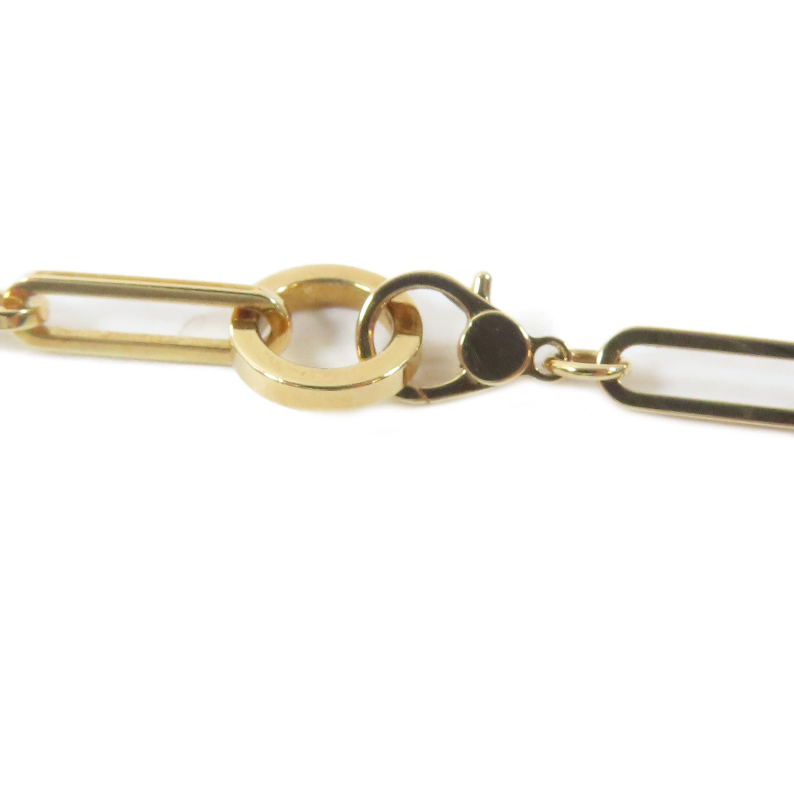 HERMES 18K玫瑰金Kelly Chaine Choker 0.04ct鑽石項鍊#34cm