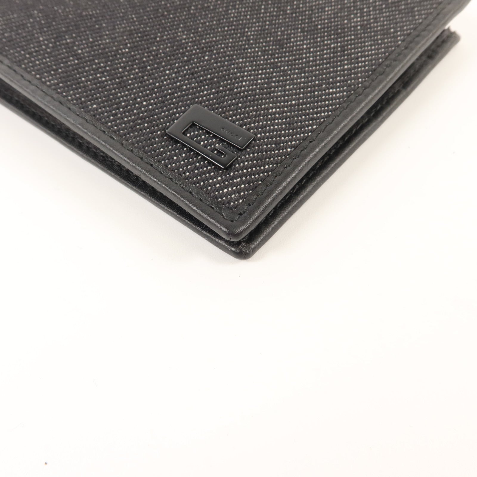 GUCCI 牛仔布料/牛皮皮革Bifold Wallet錢包