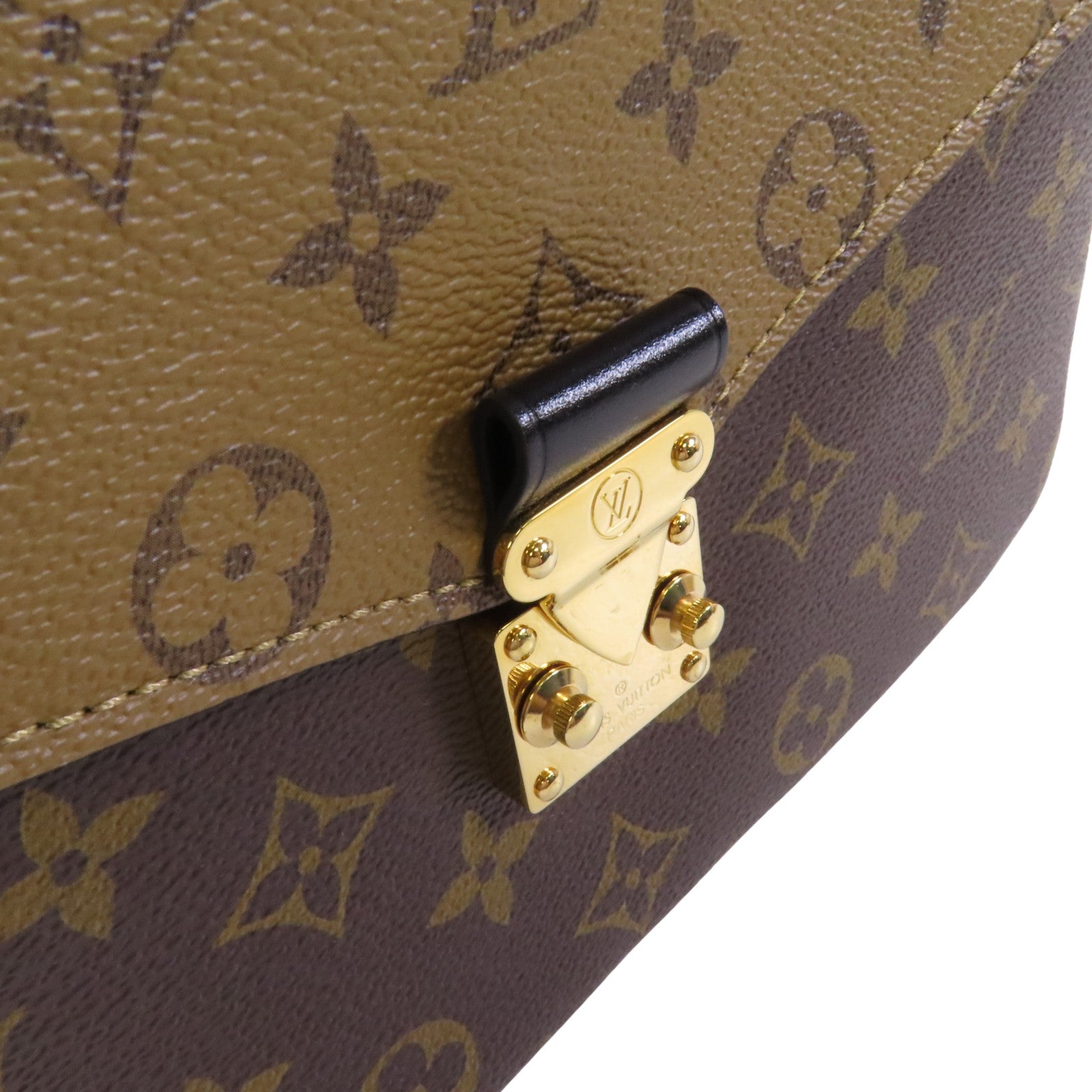 LOUIS VUITTON Monogram Reverse Pochette Metis金扣手挽肩背兩用袋