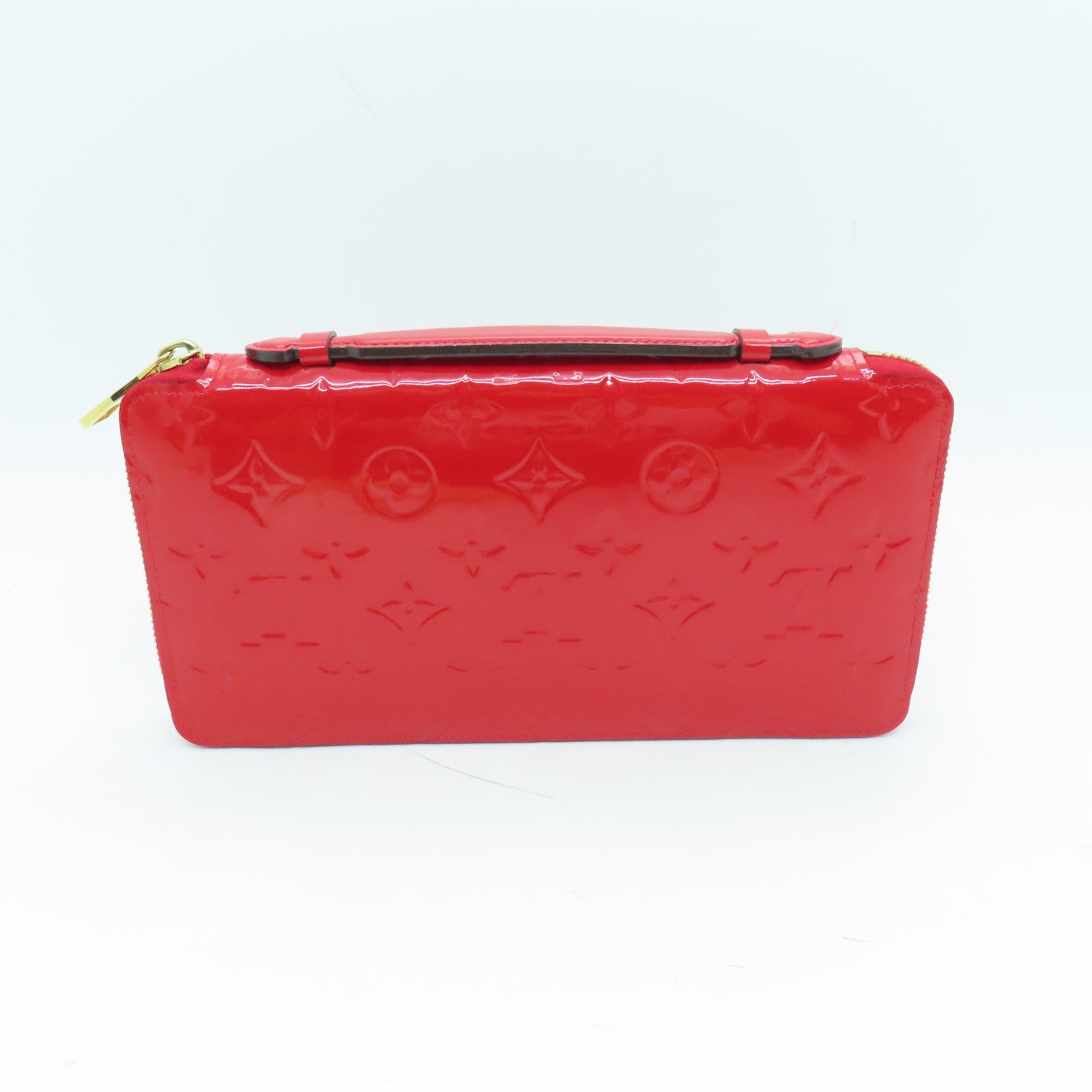 LOUIS VUITTON 【激減優惠】Vernis Daily Organizer Wallet金扣長錢包紅色