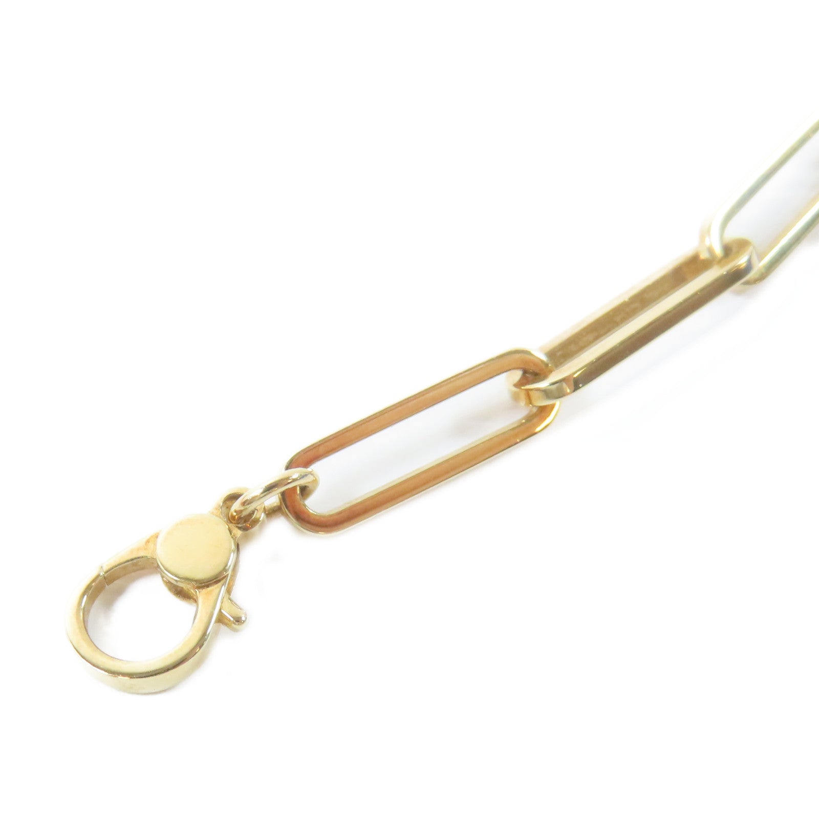 HERMES 18K玫瑰金Kelly Chaine Choker 0.04ct鑽石項鍊#34cm