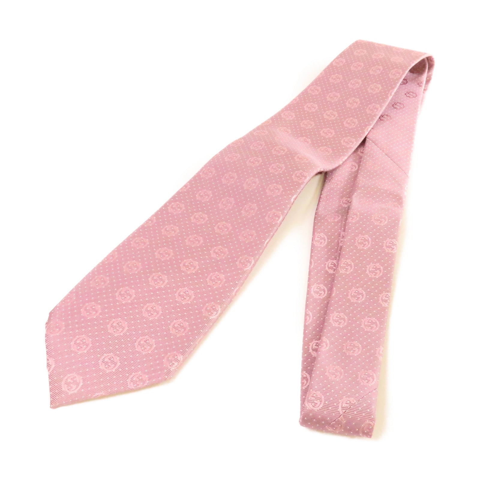 GUCCI 【激減優惠】絲質Necktie領帶紫粉色