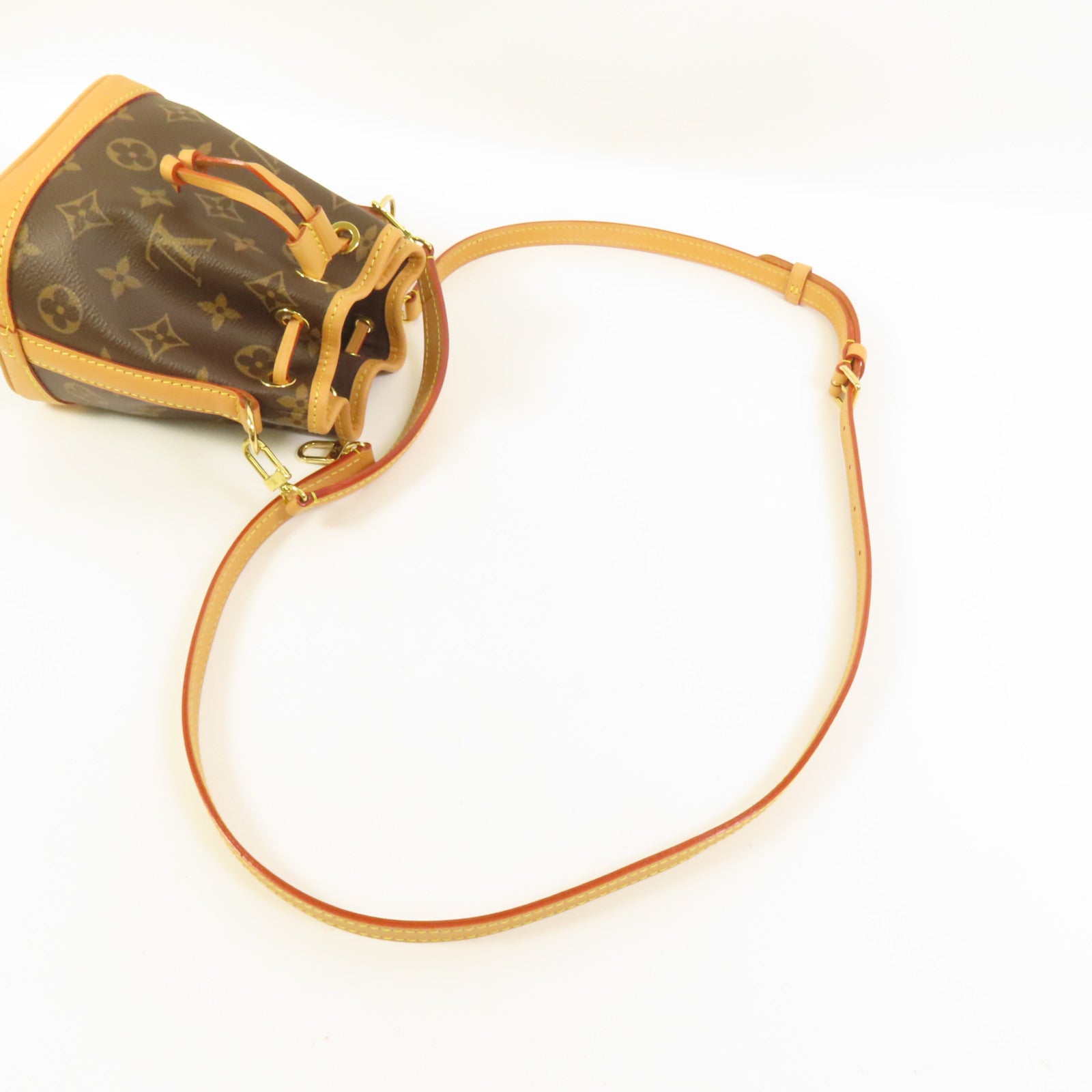 LOUIS VUITTON Monogram Nano Noe金扣手挽肩背兩用袋
