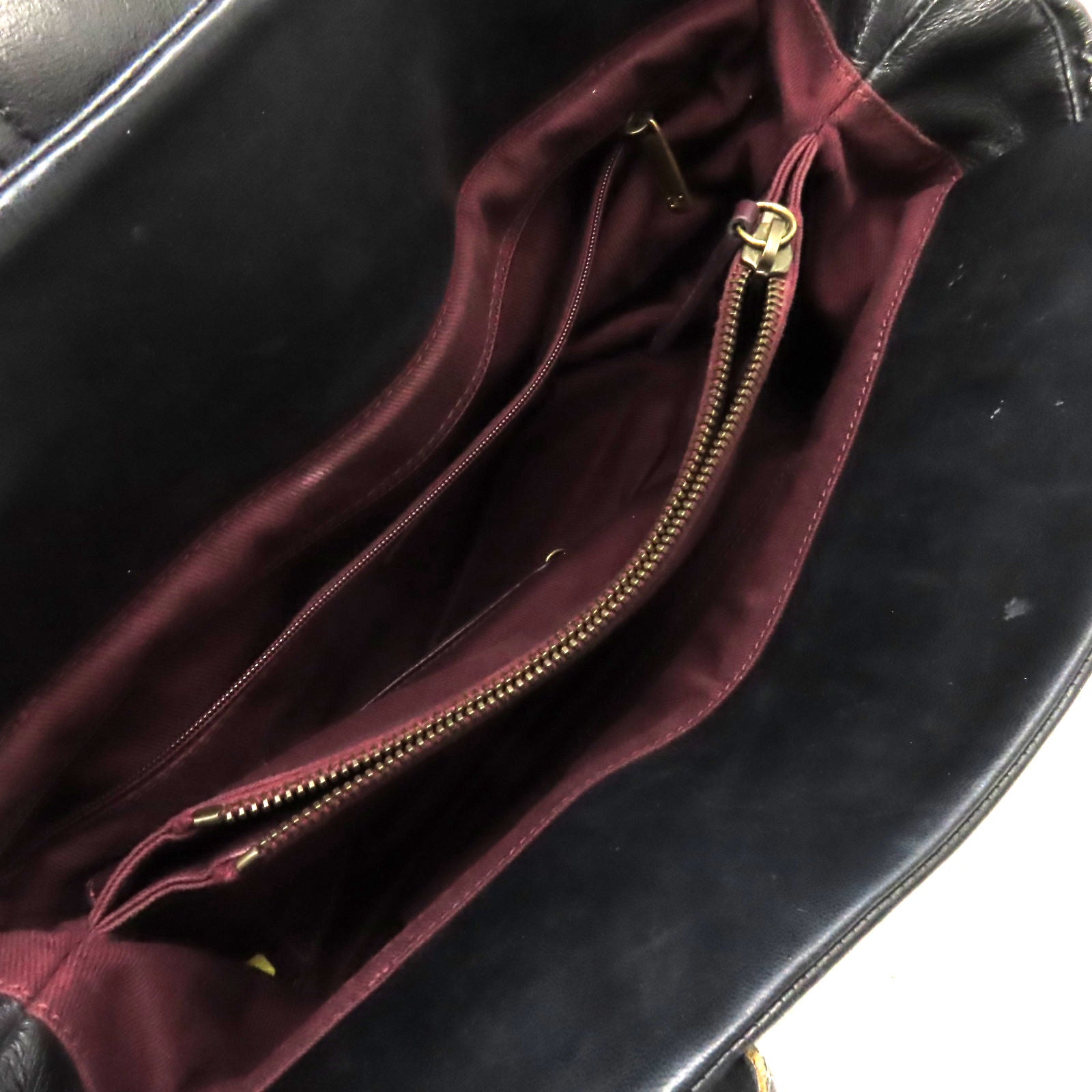 CHANEL 【激減優惠】菱格牛皮皮革/魔鬼魚皮革Chain 2Way Shoulder Bag金扣鏈帶手挽肩背兩用袋黑色