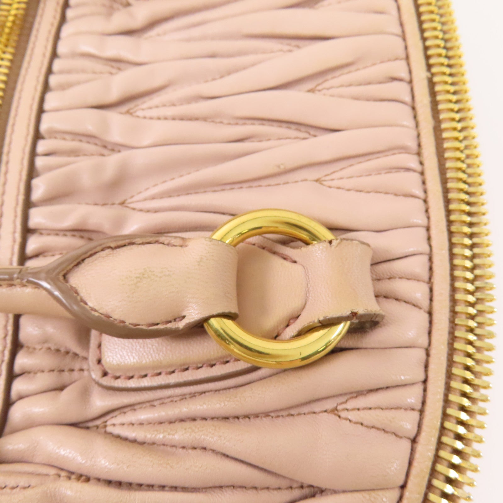 Miu Miu 牛皮皮革2 Way Bag金扣手挽肩背兩用袋
