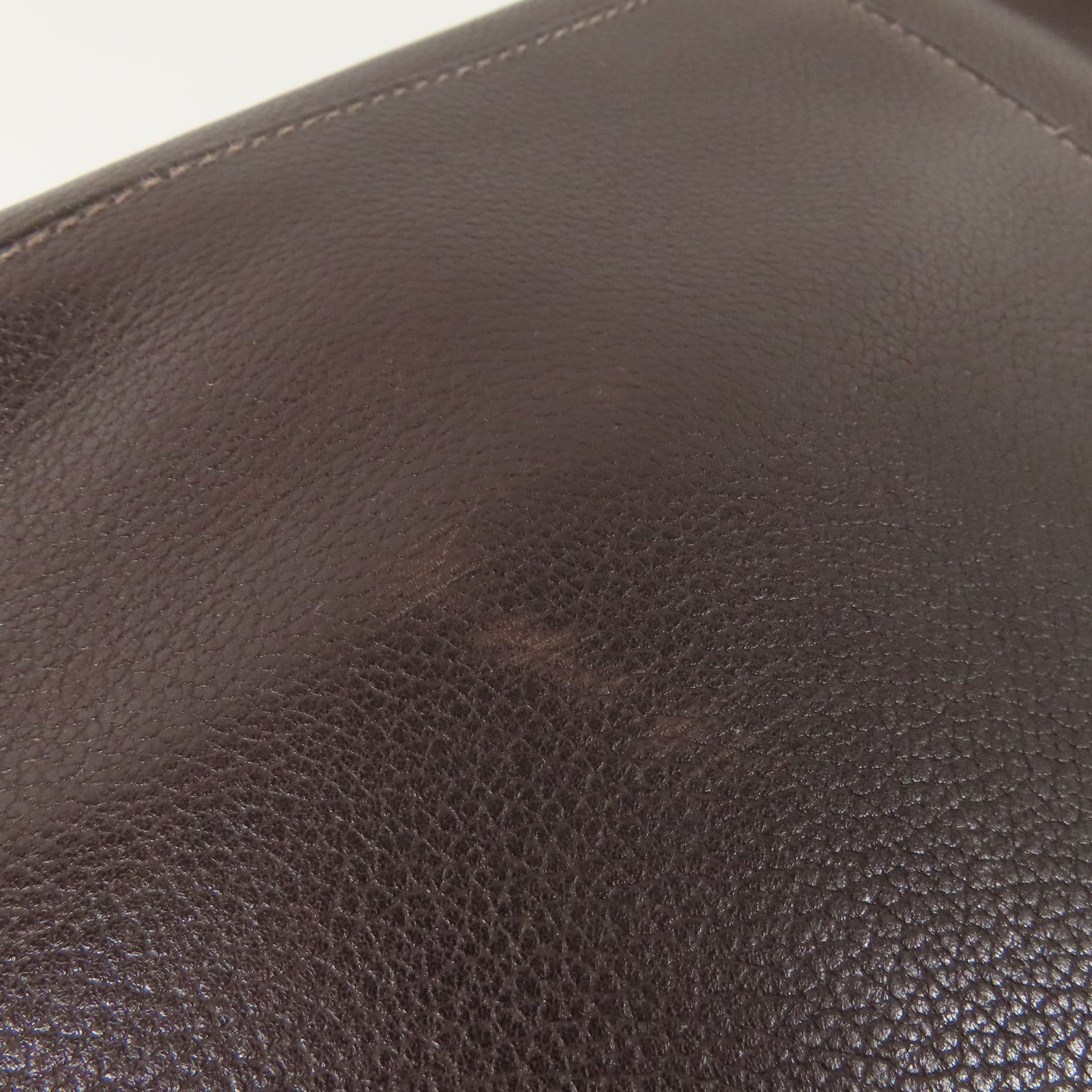 HERMES Sac Berlin 40 Tote Bag Evergrain Leather Chocolate