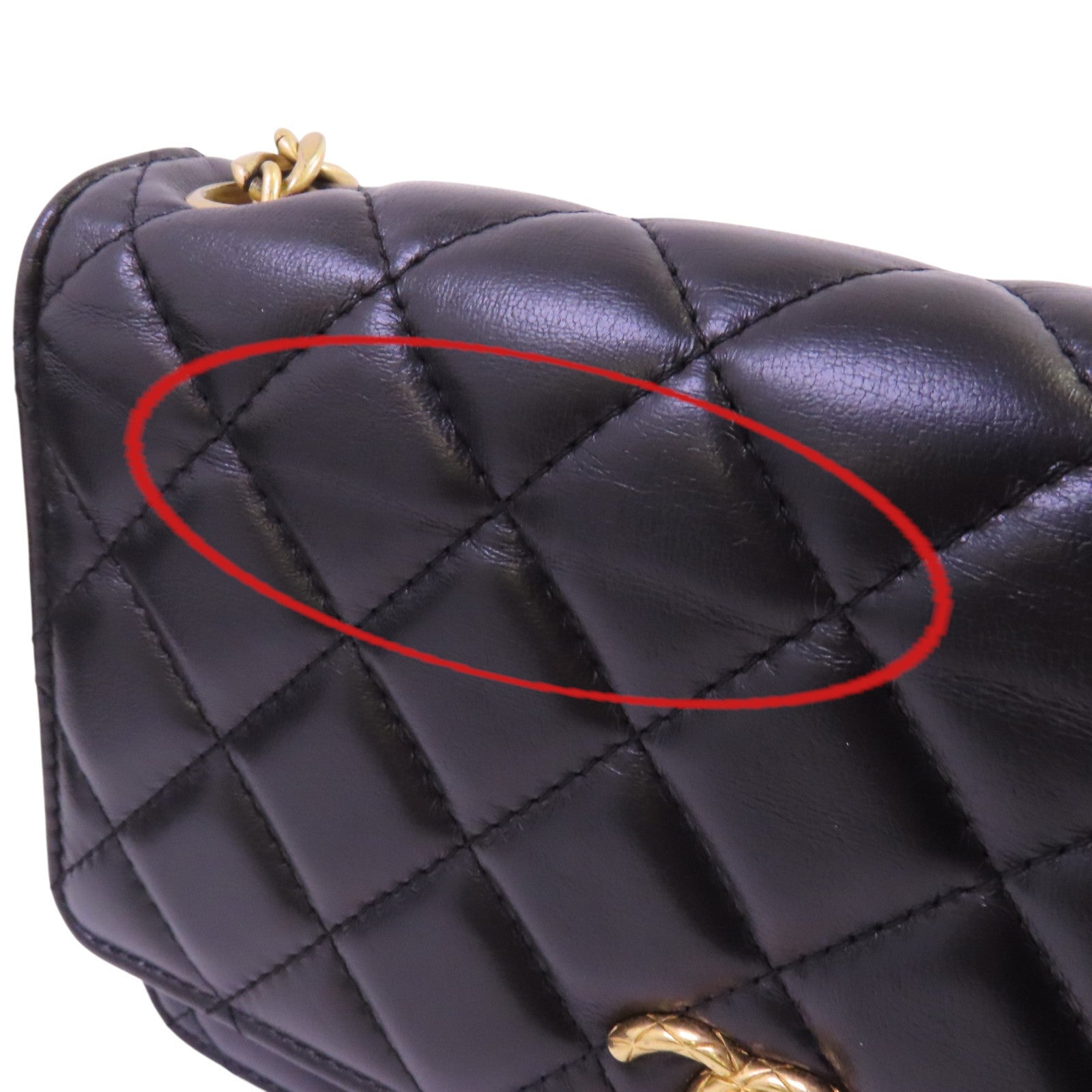 CHANEL 羊皮皮革WOC Gold Ball Adjustable金扣鏈帶錢包肩背袋