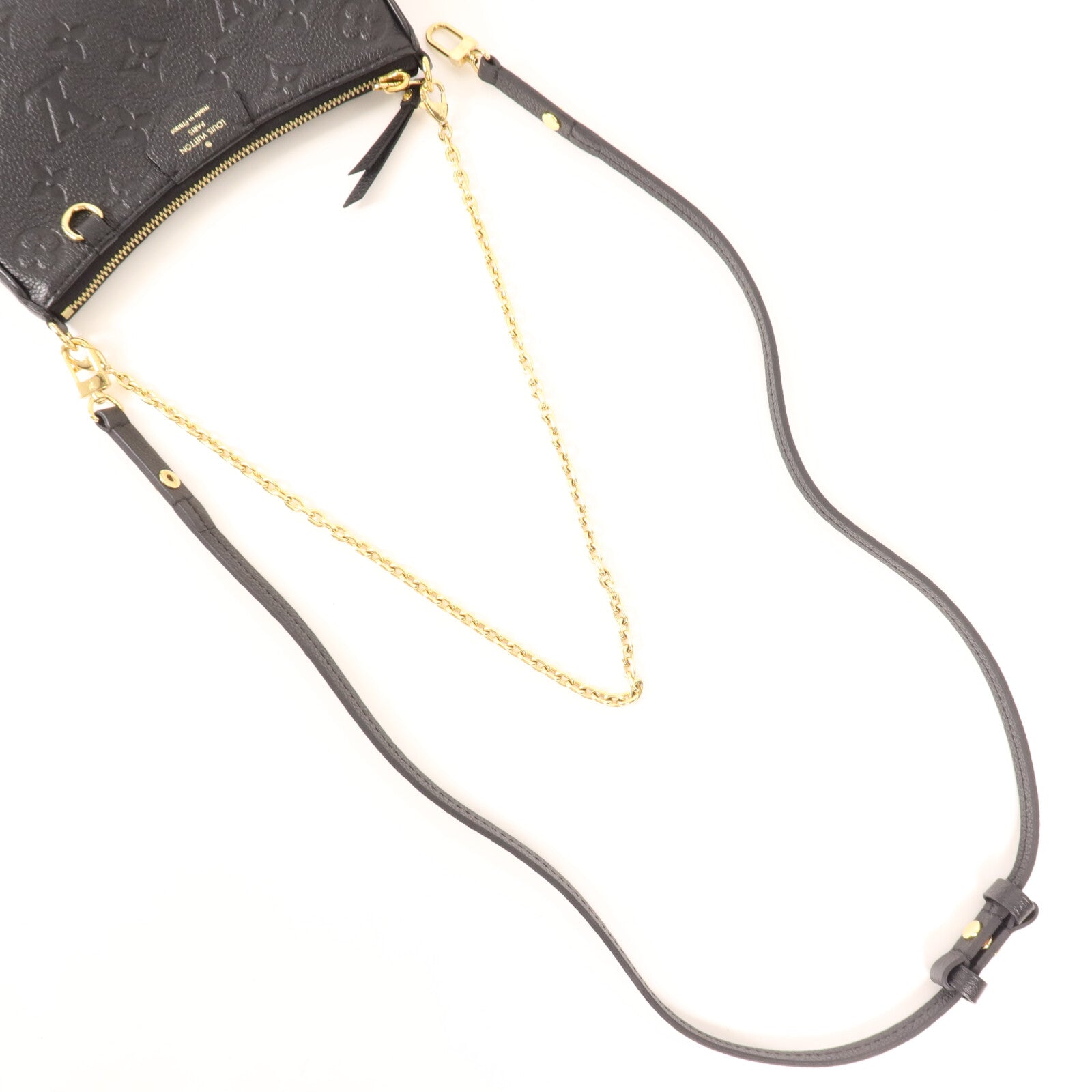 LOUIS VUITTON Monogram Empreinte Easy Pouch On Strap金扣手挽肩背兩用袋