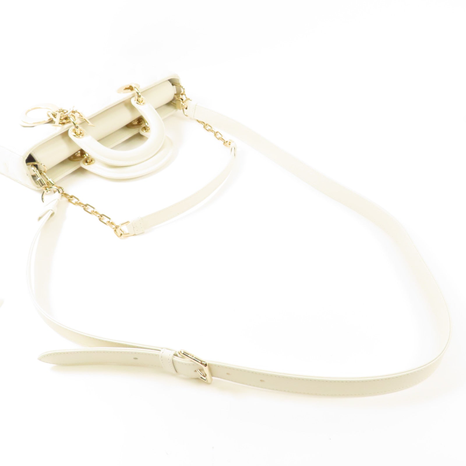 Dior 山羊皮皮革Lady D Joy金扣手挽肩背兩用袋