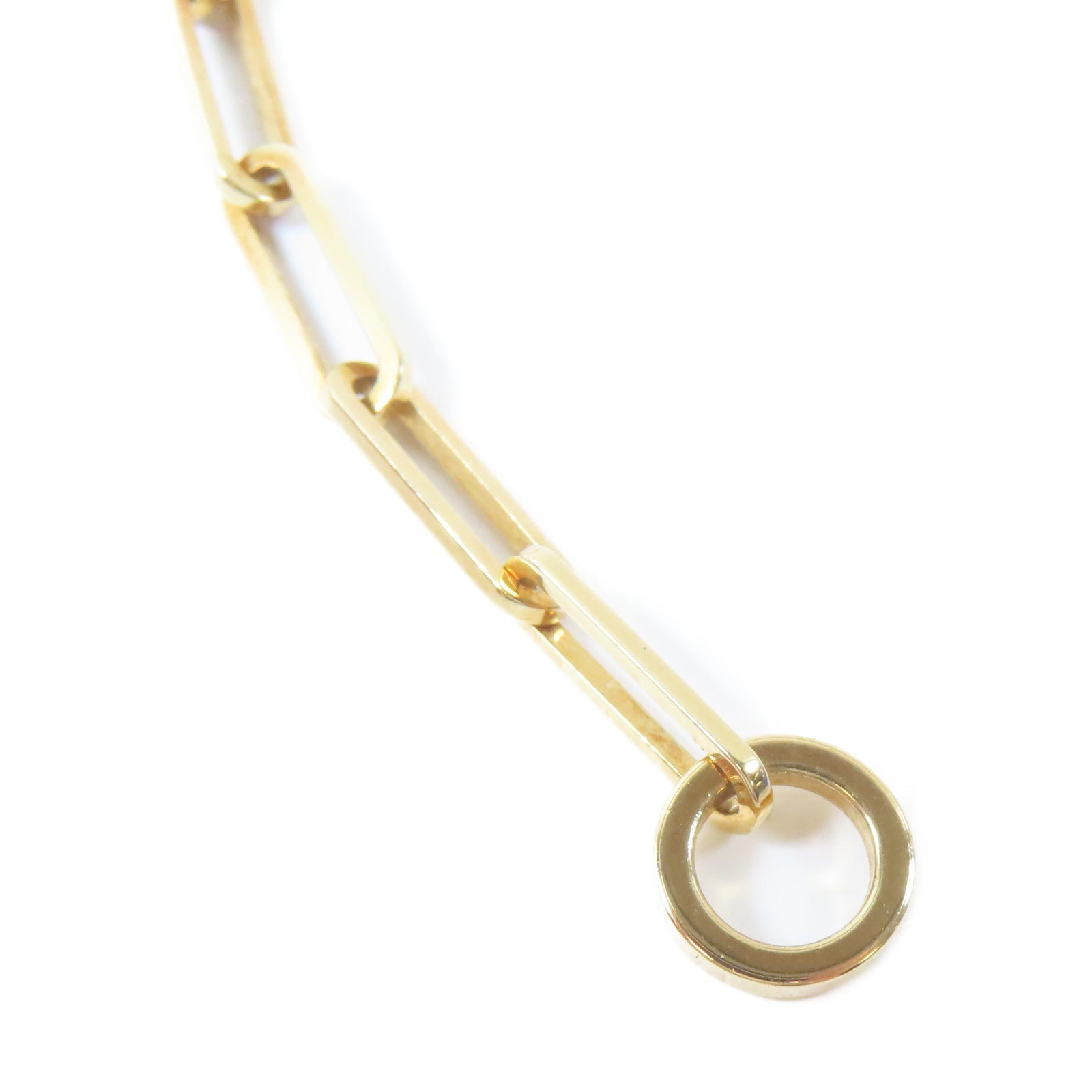 HERMES 18K玫瑰金Kelly Chaine Choker 0.04ct鑽石項鍊#34cm