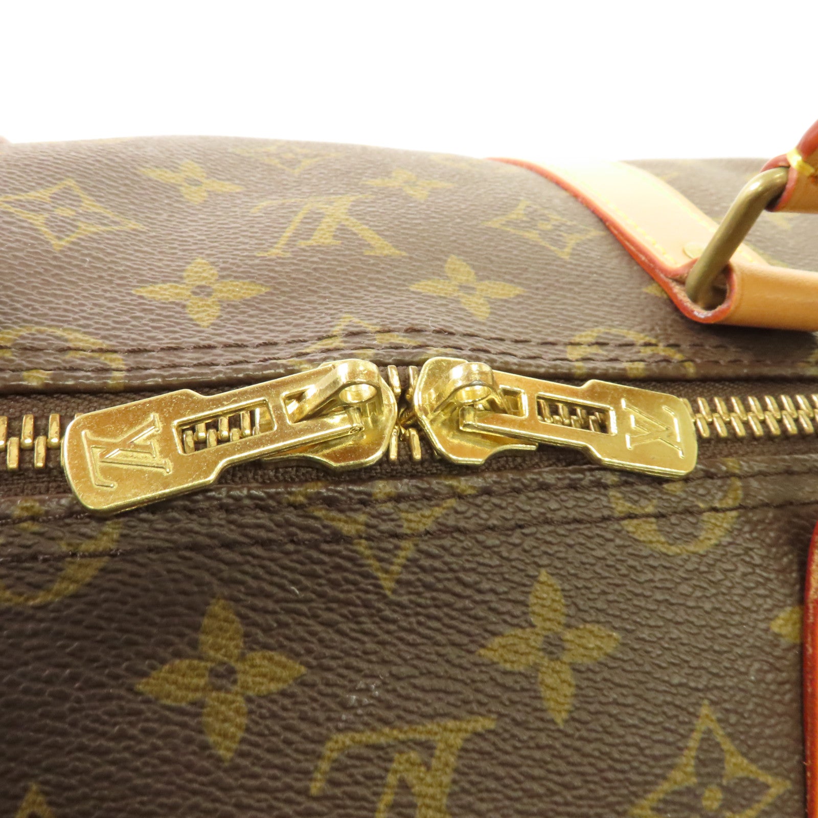 LOUIS VUITTON Monogram Keepall 50金扣波士頓包啡色