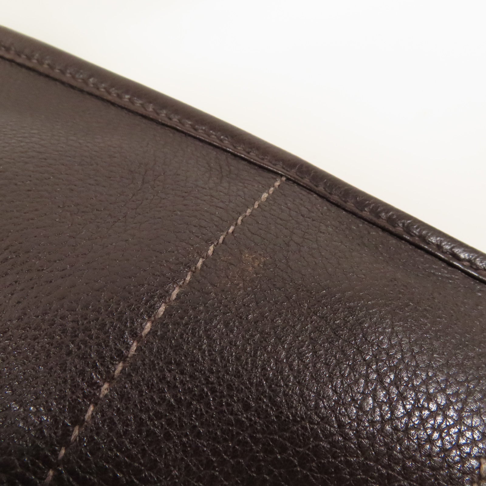 HERMES Sac Berlin 40 Tote Bag Evergrain Leather Chocolate