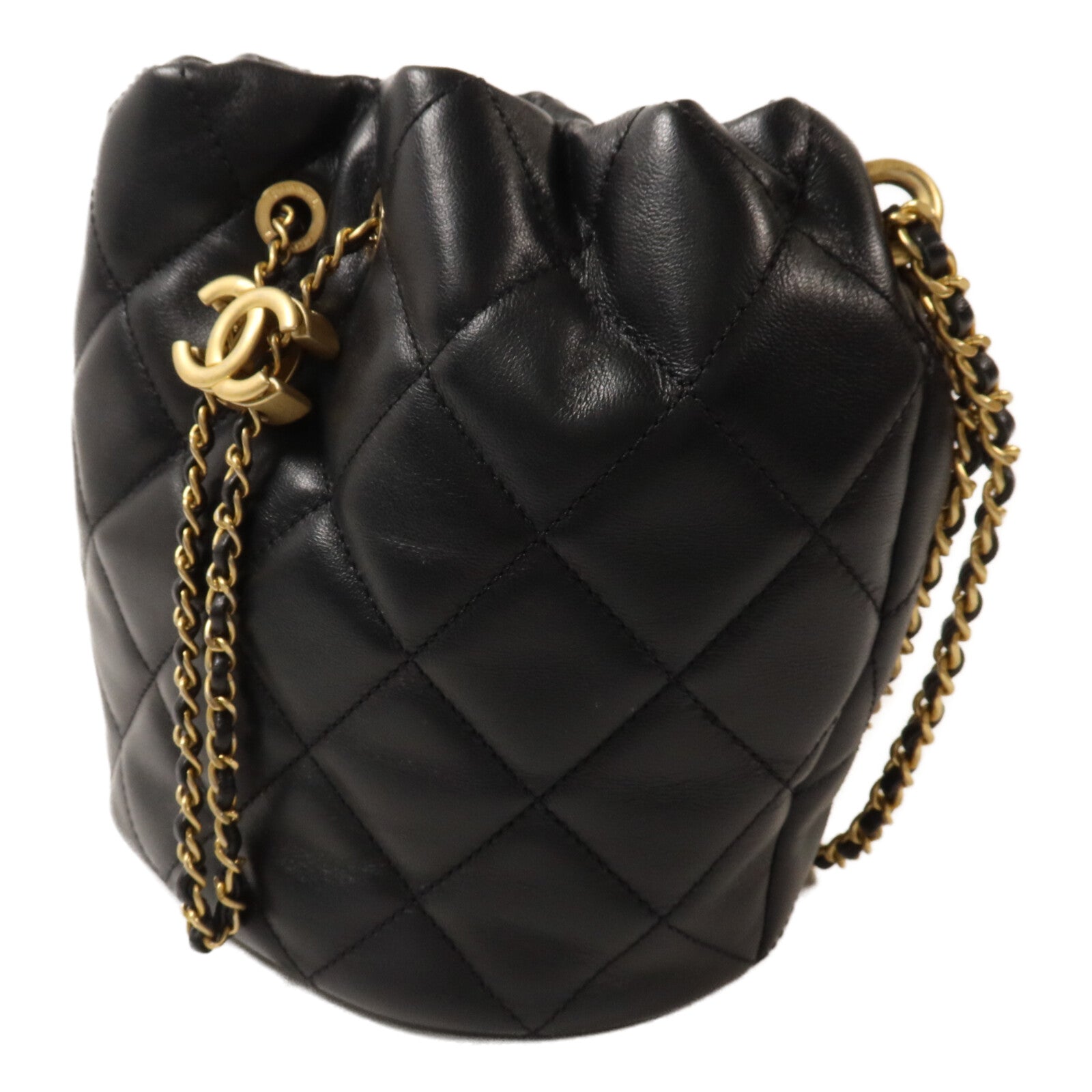 CHANEL 羊皮皮革My Perfect Mini Bucket Bag鏈帶肩背袋