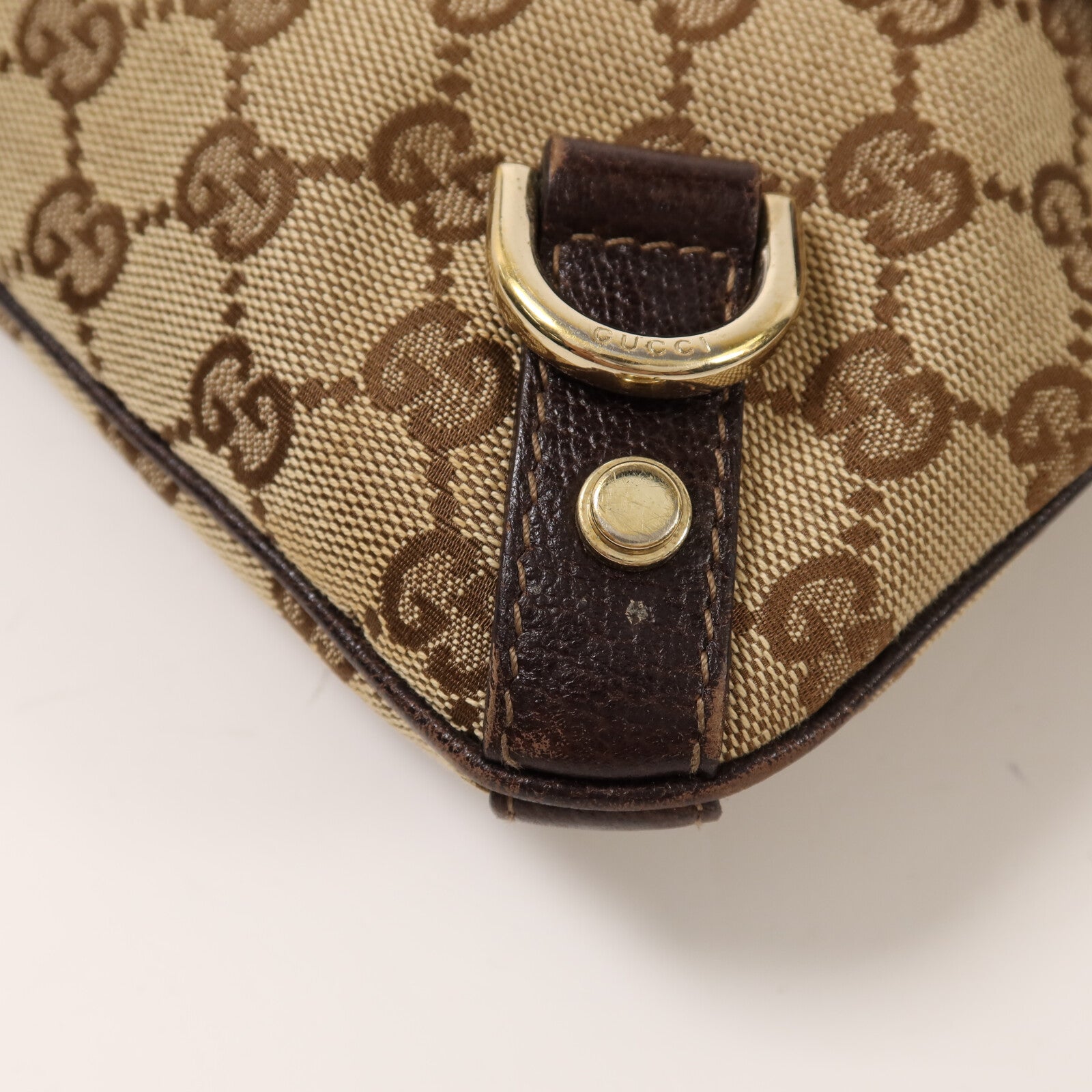 GUCCI 帆布Shoulder Bag金扣肩背袋