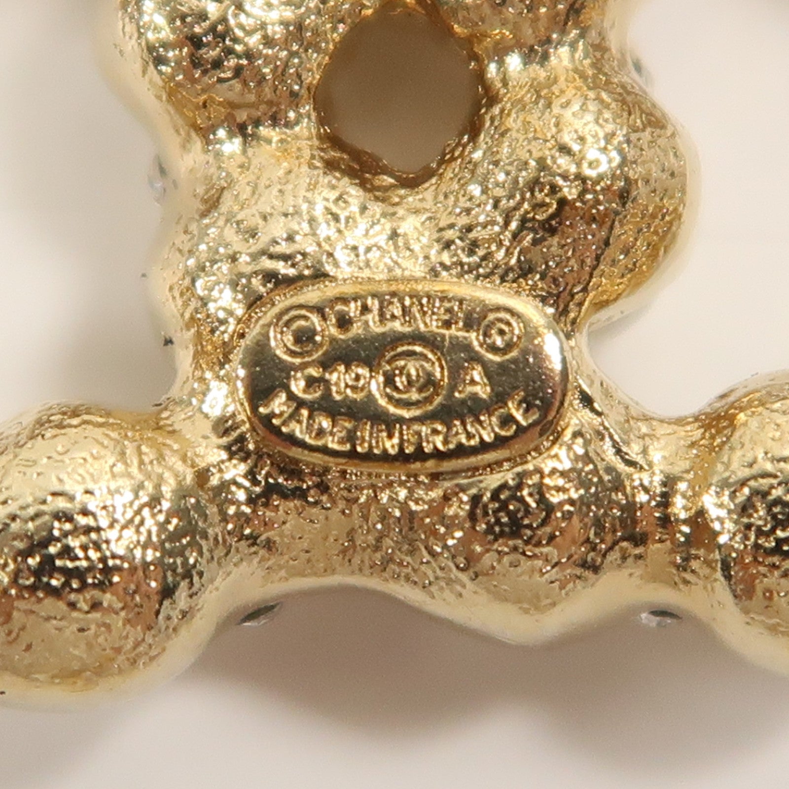 CHANEL 金屬Earrings耳環金色/白色