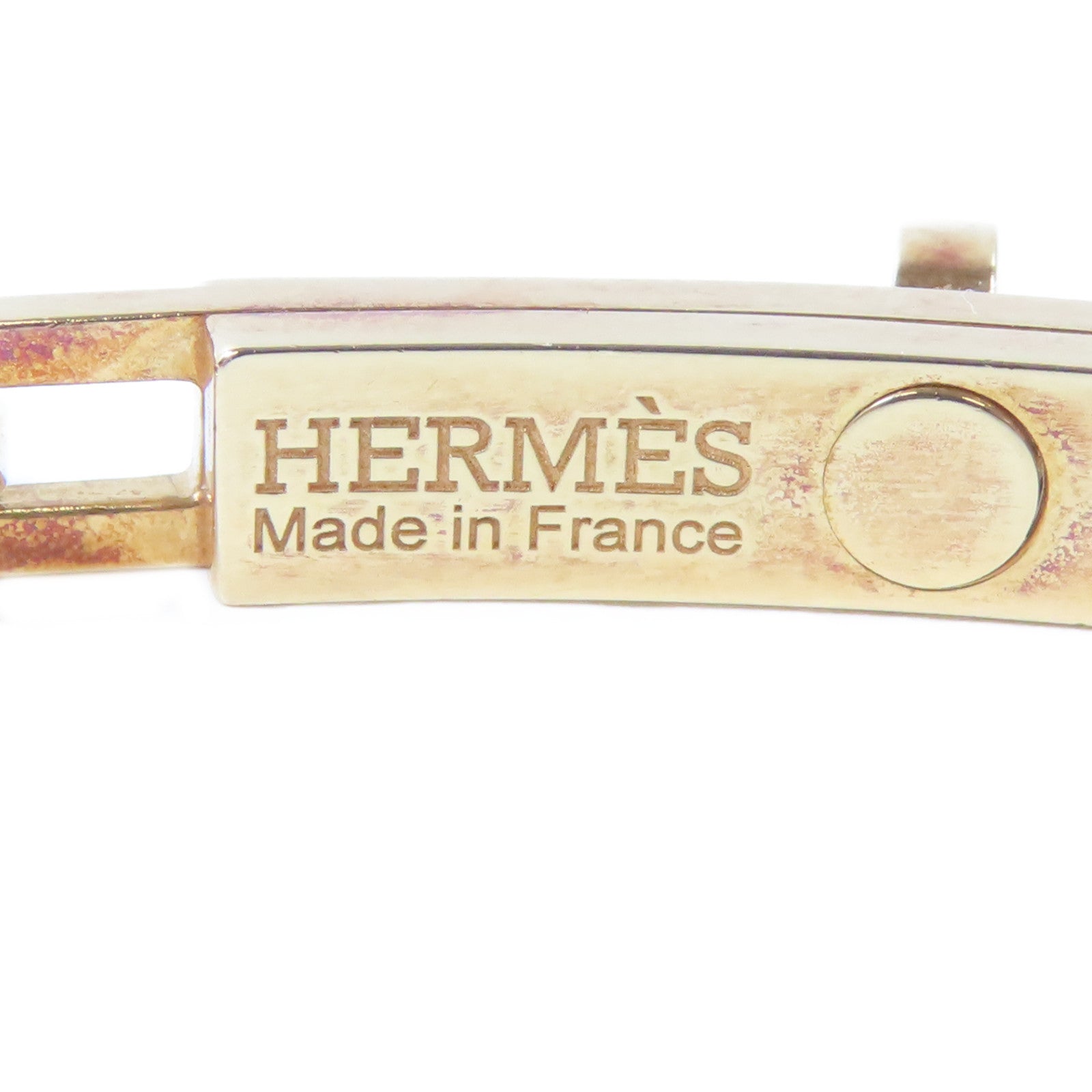 HERMES 18K玫瑰金Kelly Chaine Choker 0.04ct鑽石項鍊#34cm