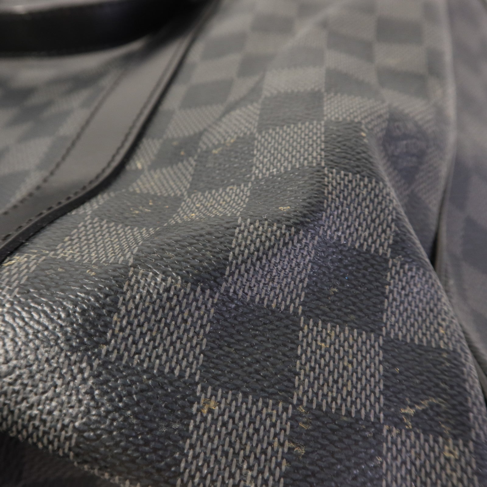 LOUIS VUITTON Damier Graphite Tadao PM銀扣手挽肩背兩用袋