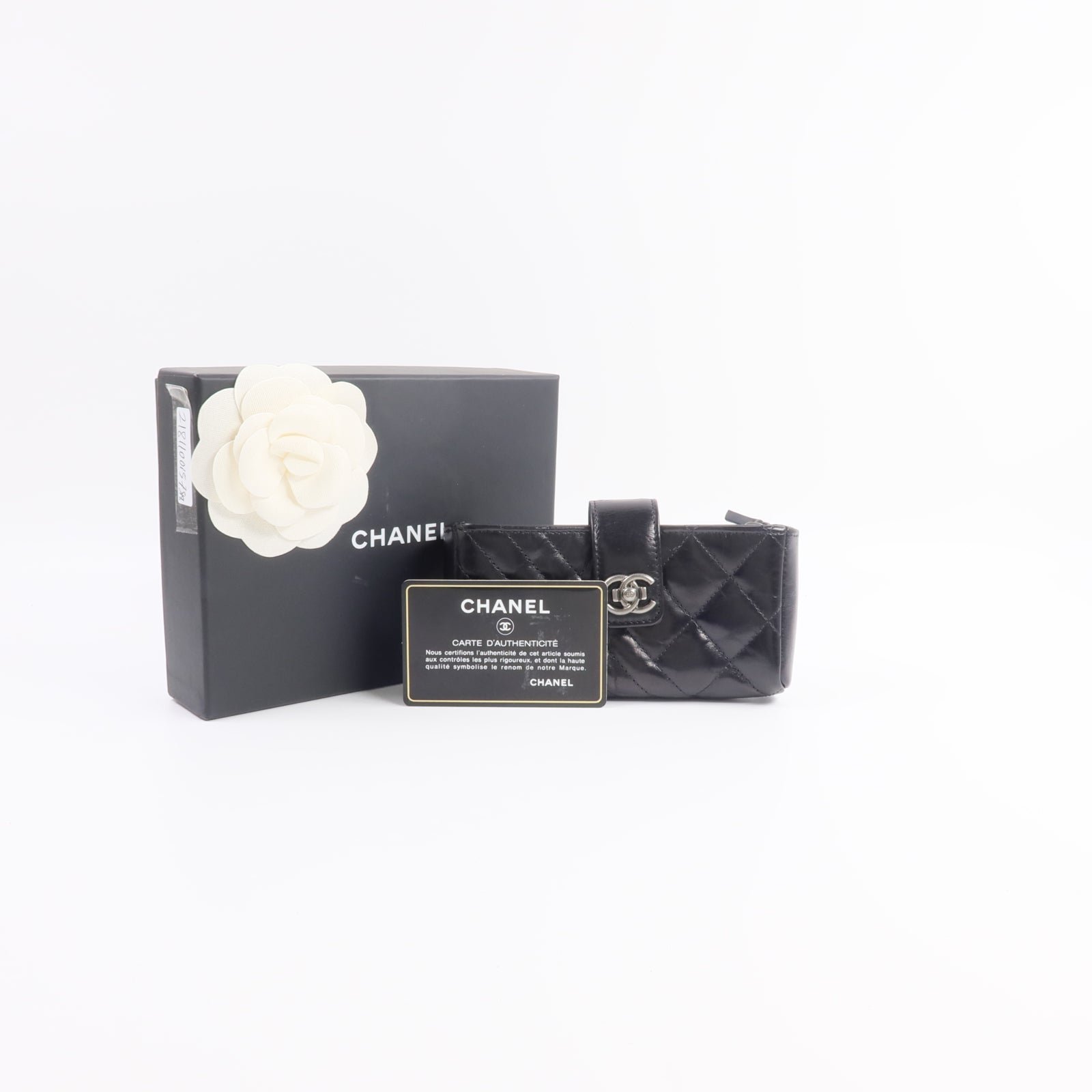 CHANEL 牛皮皮革CC O-Mini Phone Pouch零錢包
