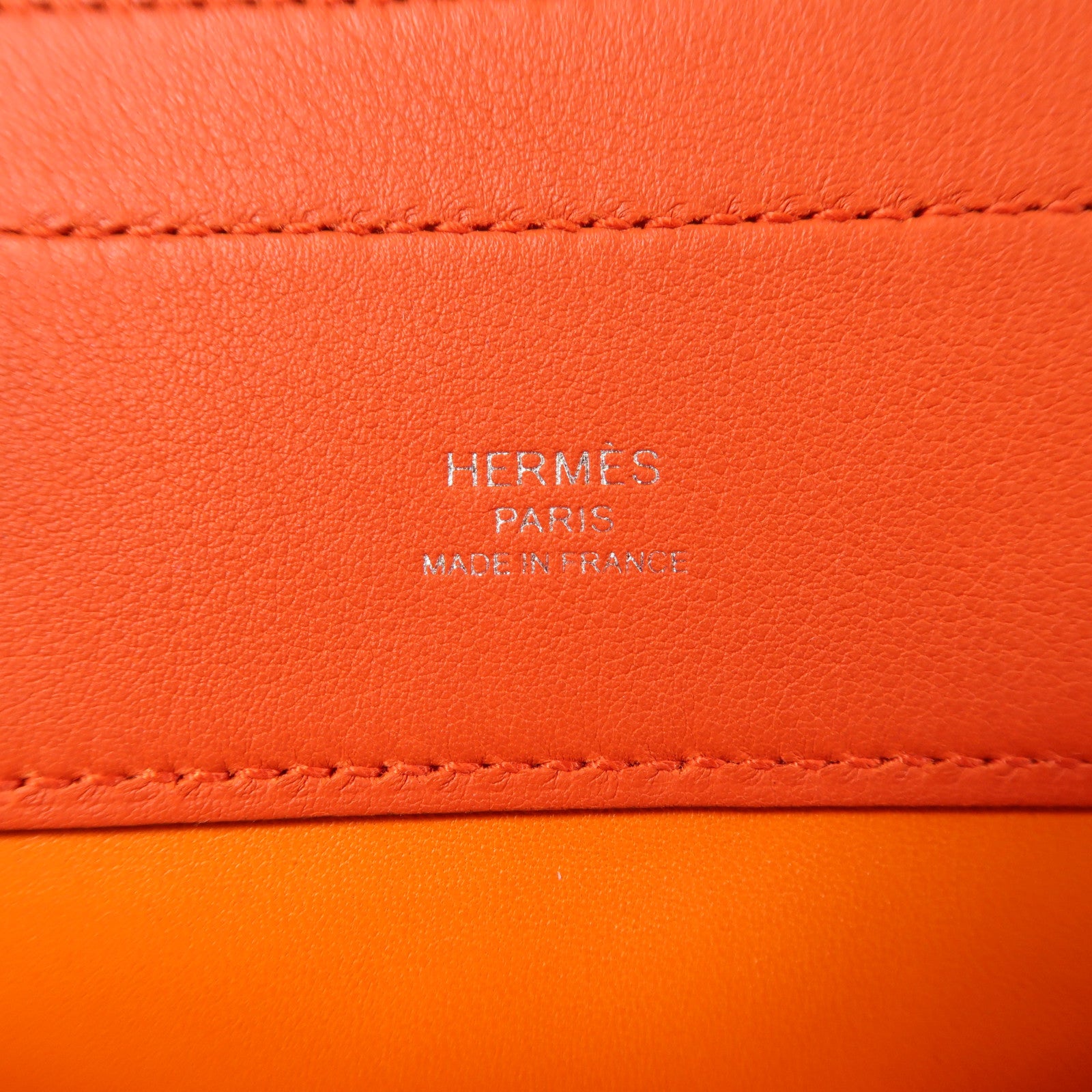 HERMES Swift皮革Aline Mini銀扣肩背袋Feu