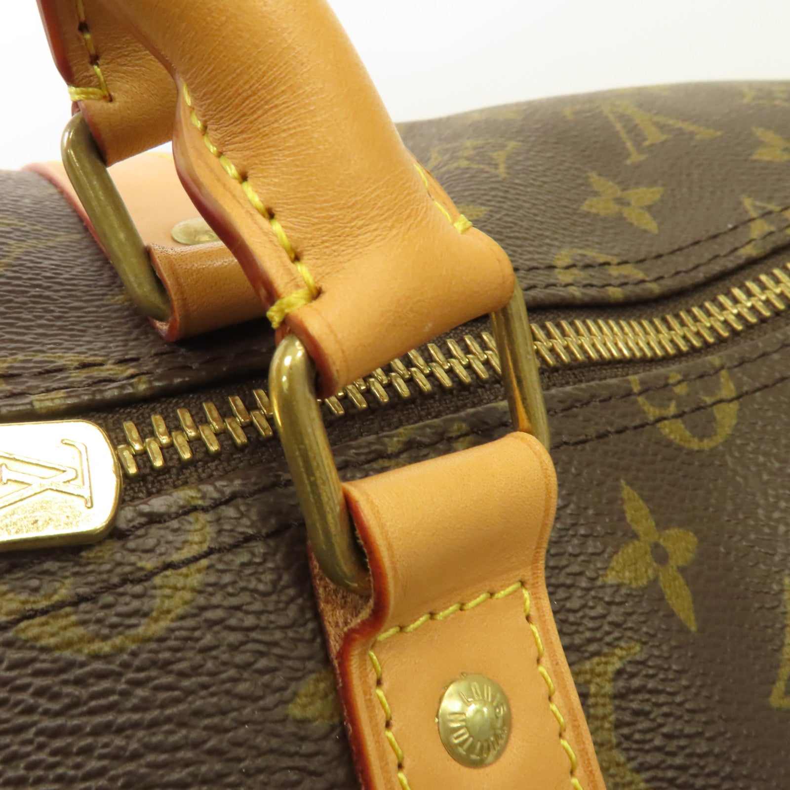 LOUIS VUITTON Monogram Keepall 50金扣波士頓包啡色