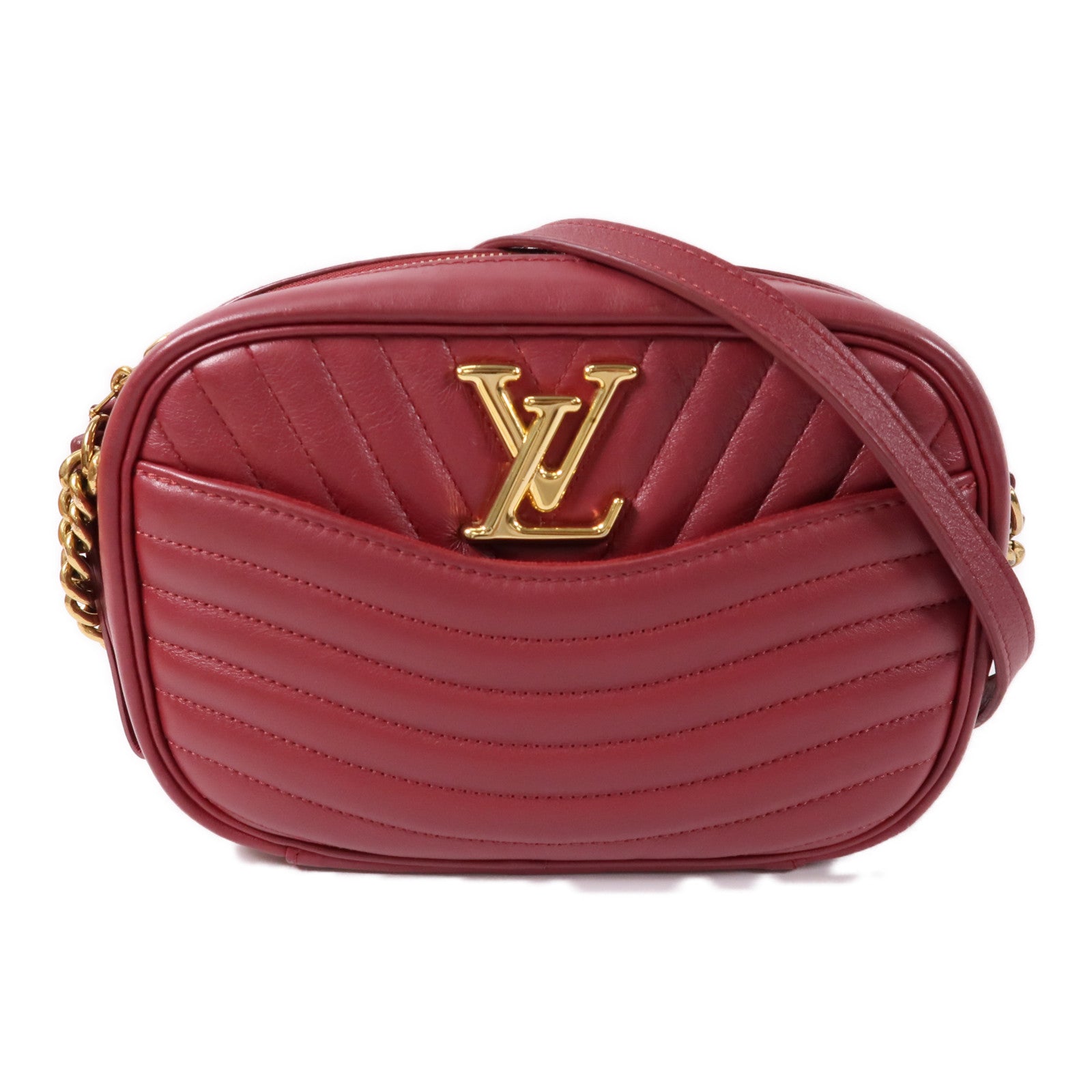 LOUIS VUITTON 牛皮皮革New Wave鏈帶肩背袋