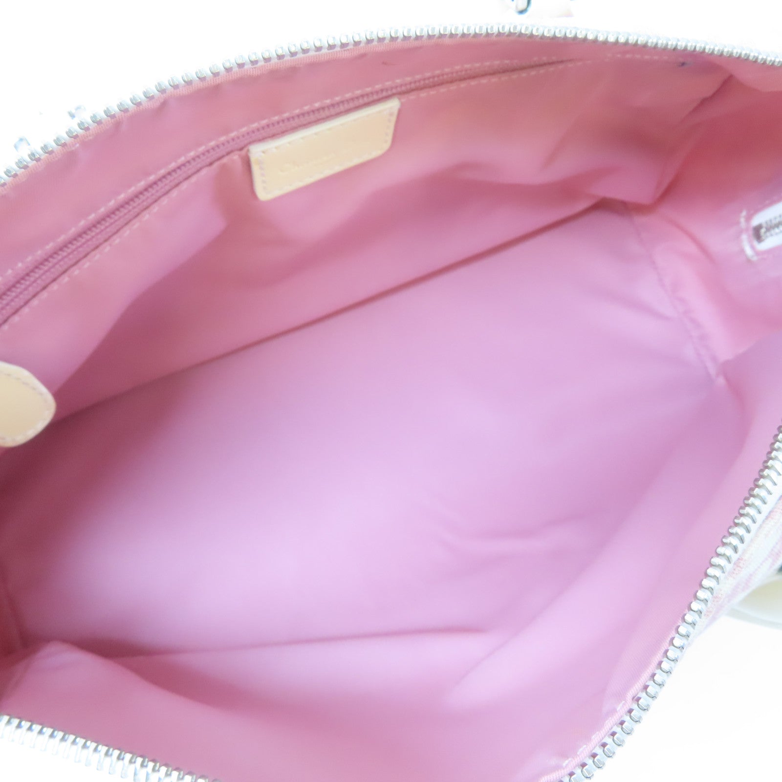 Dior 帆布Dior Oblique Handbag銀扣手挽袋粉紅色