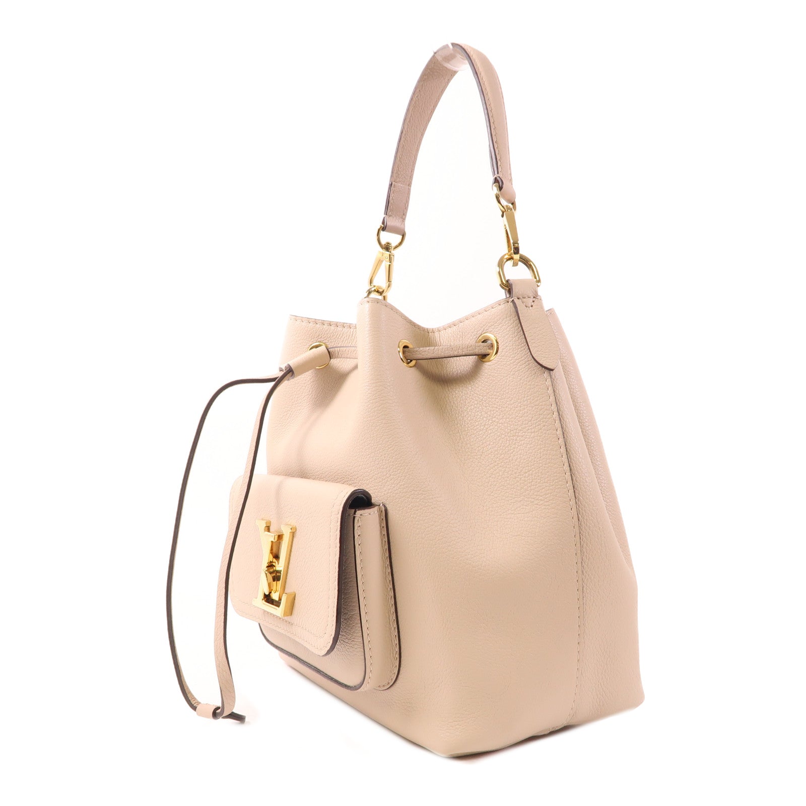 LOUIS VUITTON 牛皮皮革Lockme金扣手挽肩背兩用袋