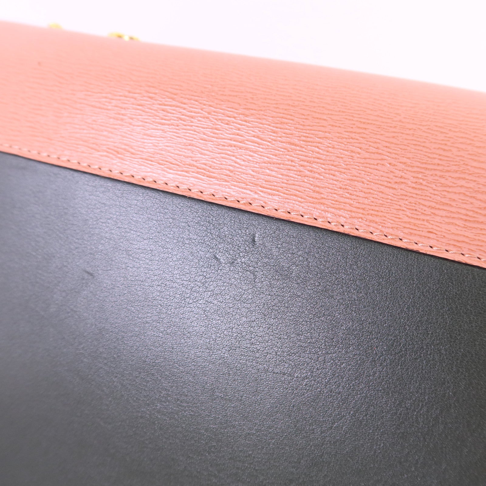 CELINE 牛皮皮革Envelope Shoulder Bag金扣鏈帶肩背袋