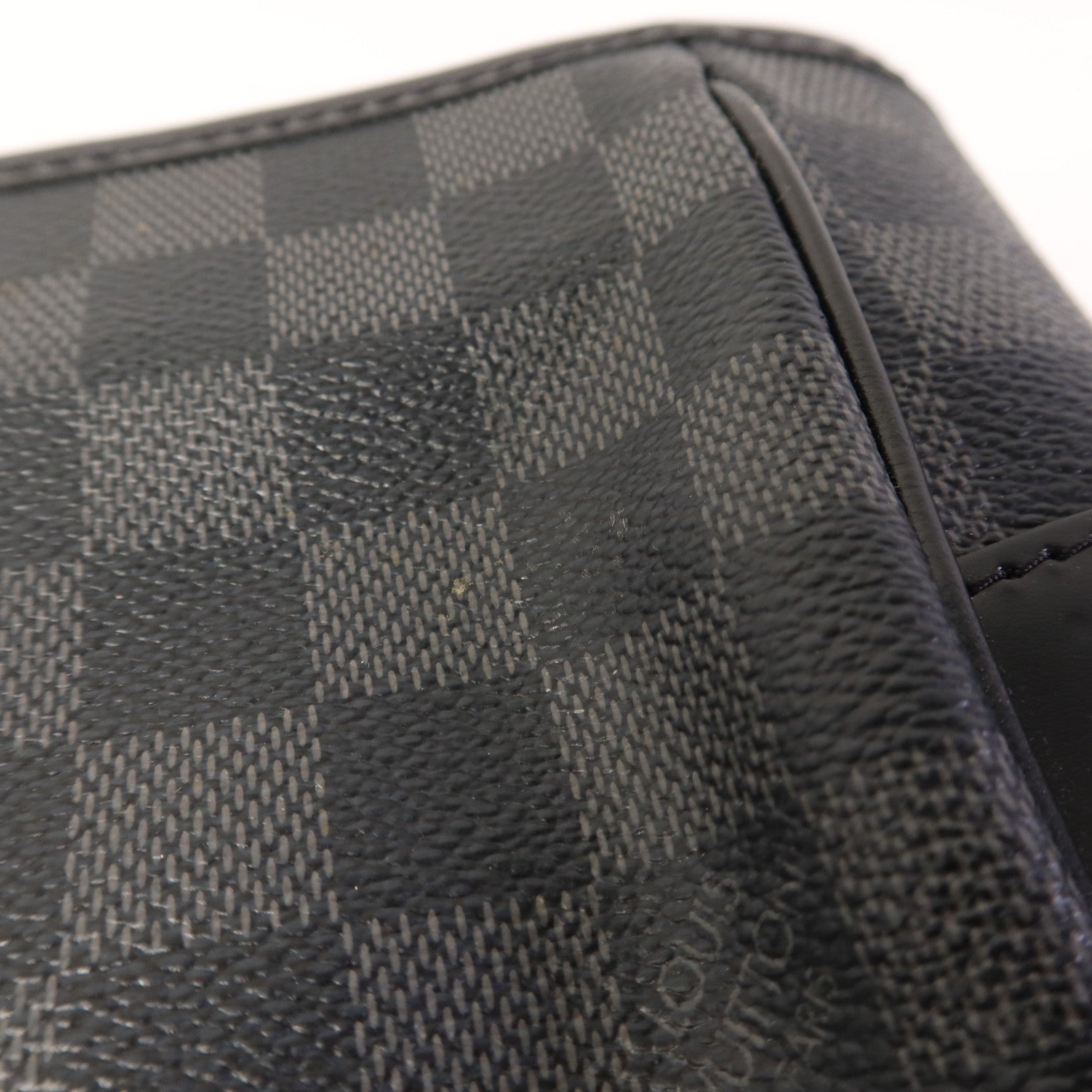 LOUIS VUITTON Damier Graphite Tadao PM銀扣手挽肩背兩用袋
