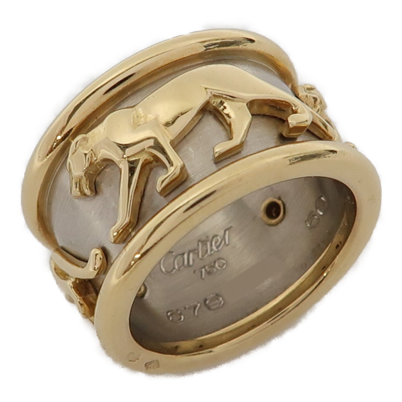 CARTIER 18K黃金Mahango Panther Ring戒指Cartier#50/US#5