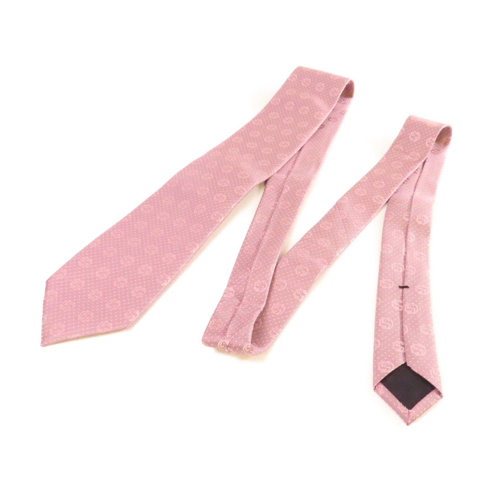 GUCCI 【激減優惠】絲質Necktie領帶紫粉色