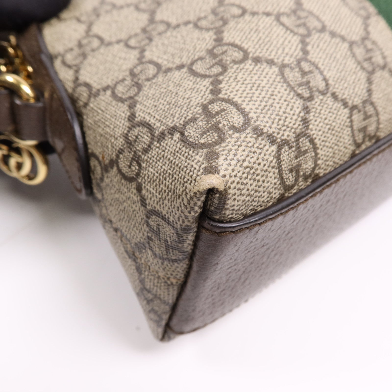 GUCCI 塗層帆布Ophidia GG金扣肩背袋