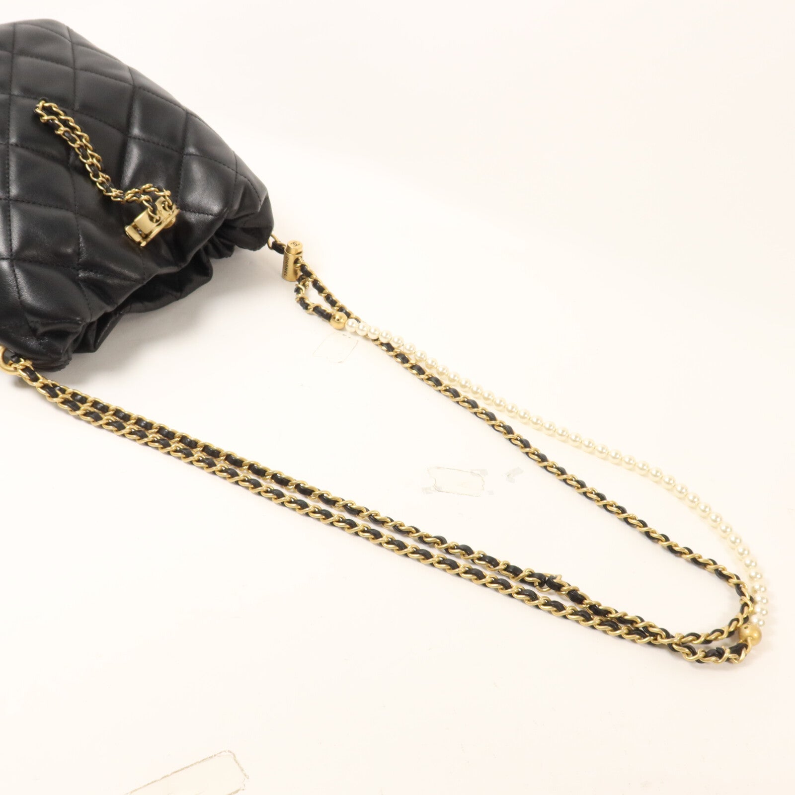 CHANEL 羊皮皮革My Perfect Mini Bucket Bag鏈帶肩背袋