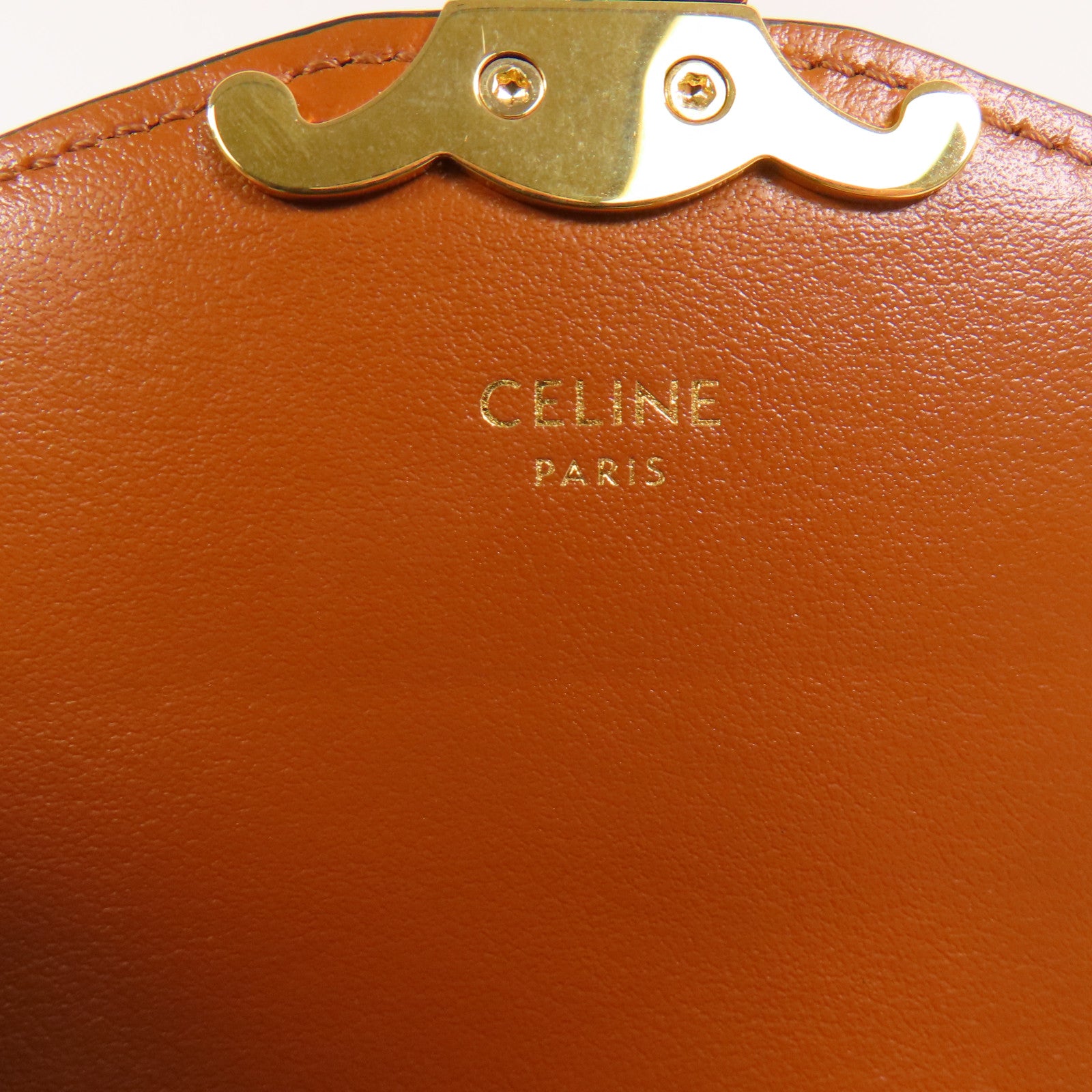 CELINE Trionphe帆布Phone Pouch金扣肩背袋